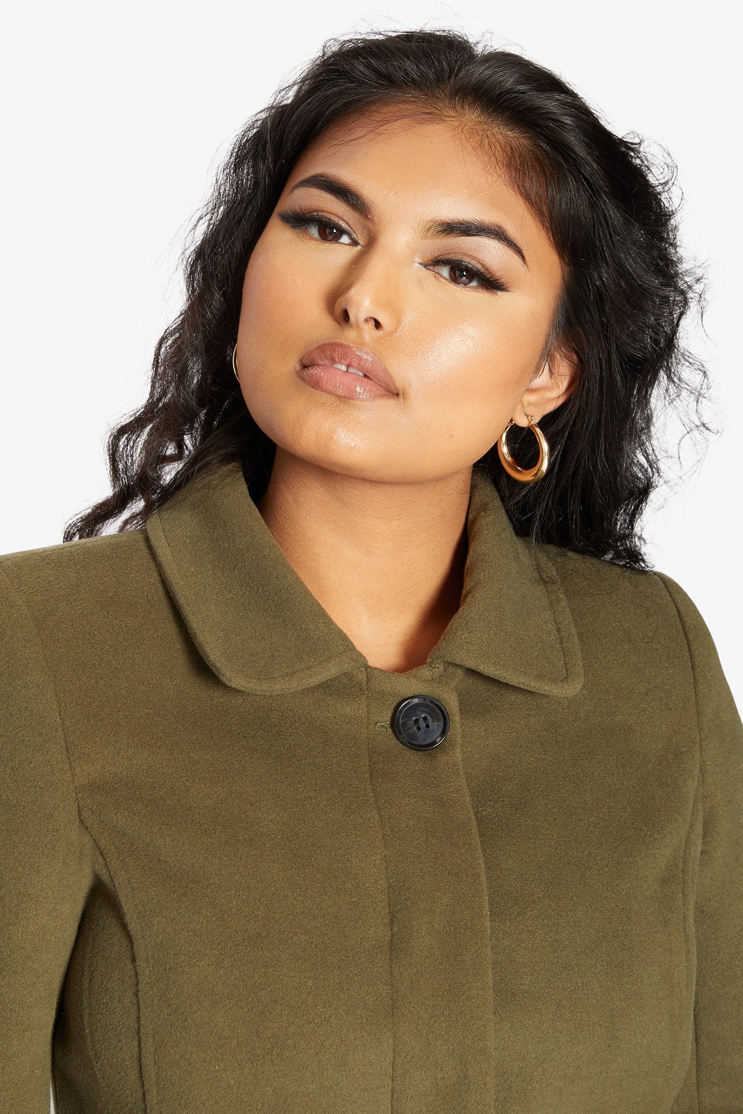 De La Creme Womens Wool Blend Hip Length Covert Coat - Great Hall Collections House