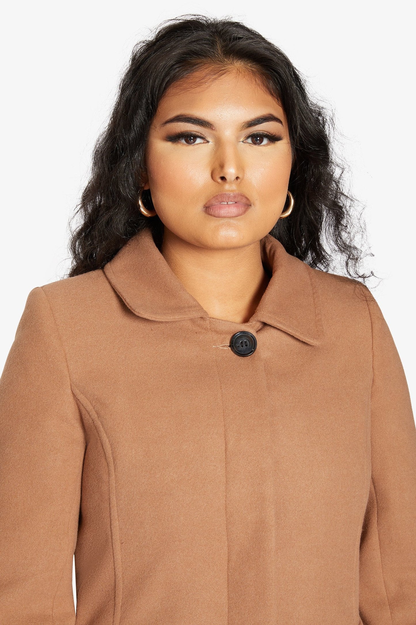 De La Creme Womens Wool Blend Hip Length Covert Coat - Great Hall Collections House