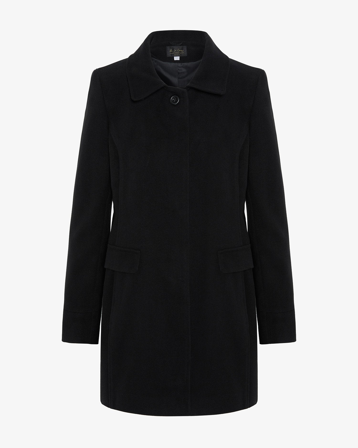 De La Creme Womens Wool Blend Hip Length Covert Coat - Great Hall Collections House