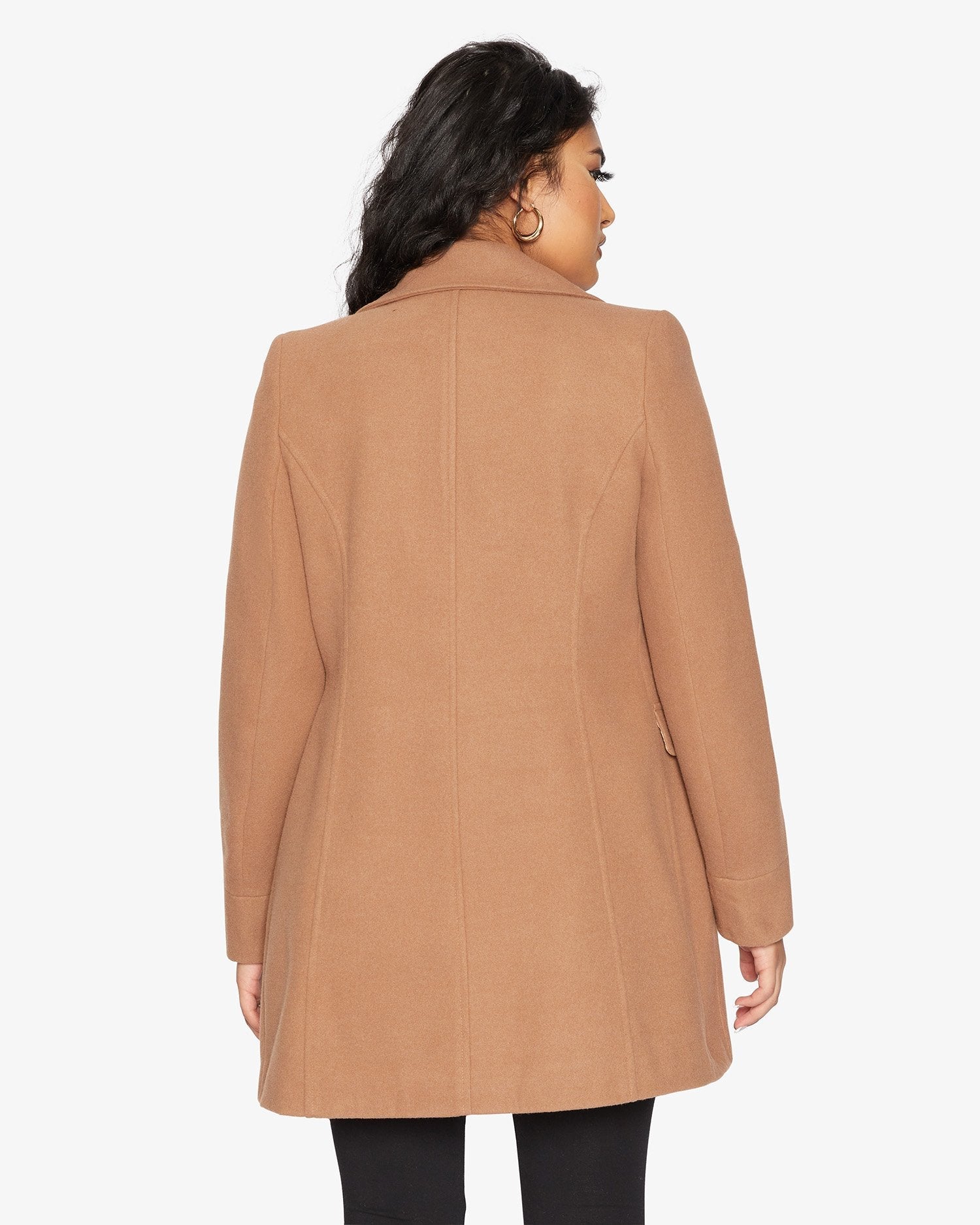 De La Creme Womens Wool Blend Hip Length Covert Coat - Great Hall Collections House