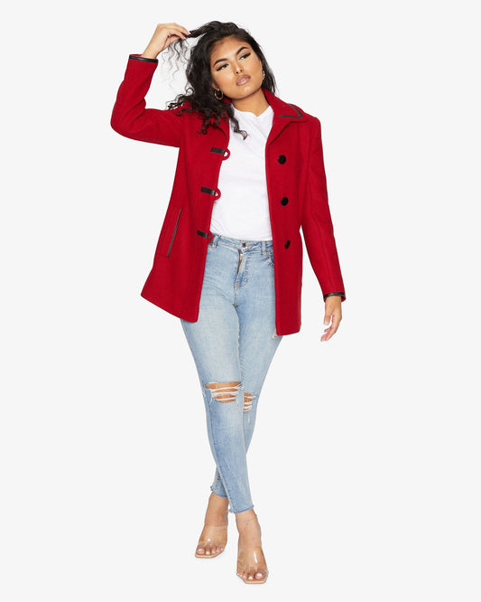 Wool Blend Contrast Trim Coat (1920) MADE IN UK - Great Hall Collections House