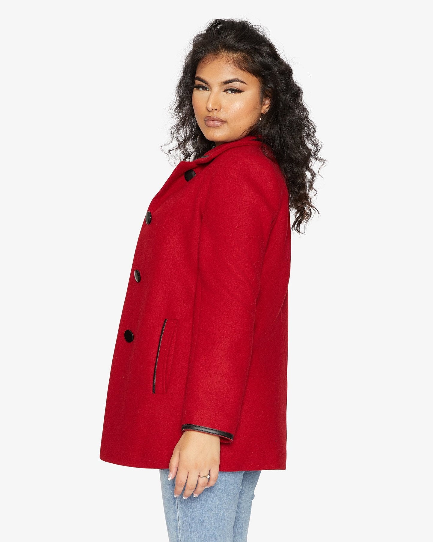 Wool Blend Contrast Trim Coat (1920) MADE IN UK - Great Hall Collections House