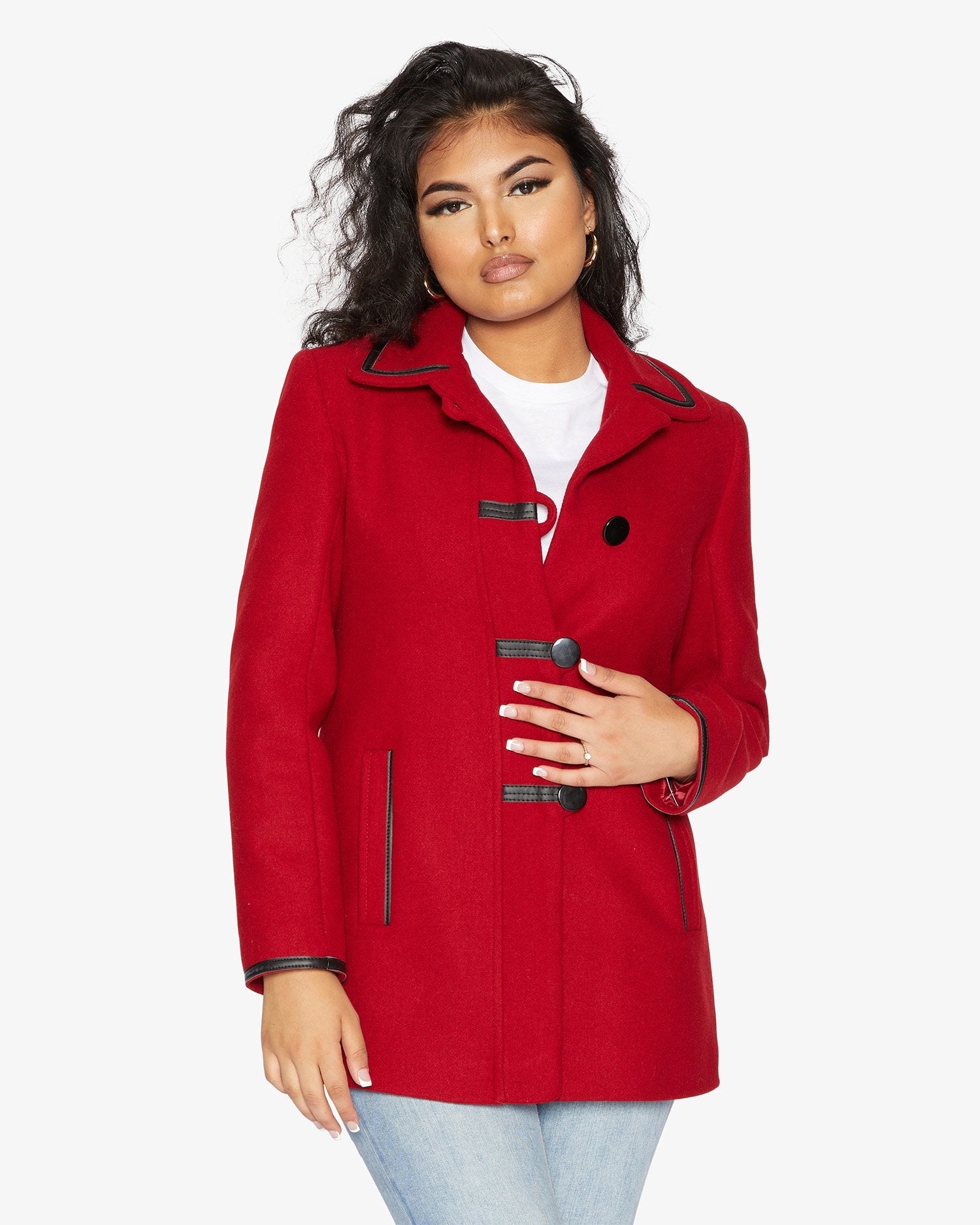 Wool Blend Contrast Trim Coat (1920) MADE IN UK - Great Hall Collections House