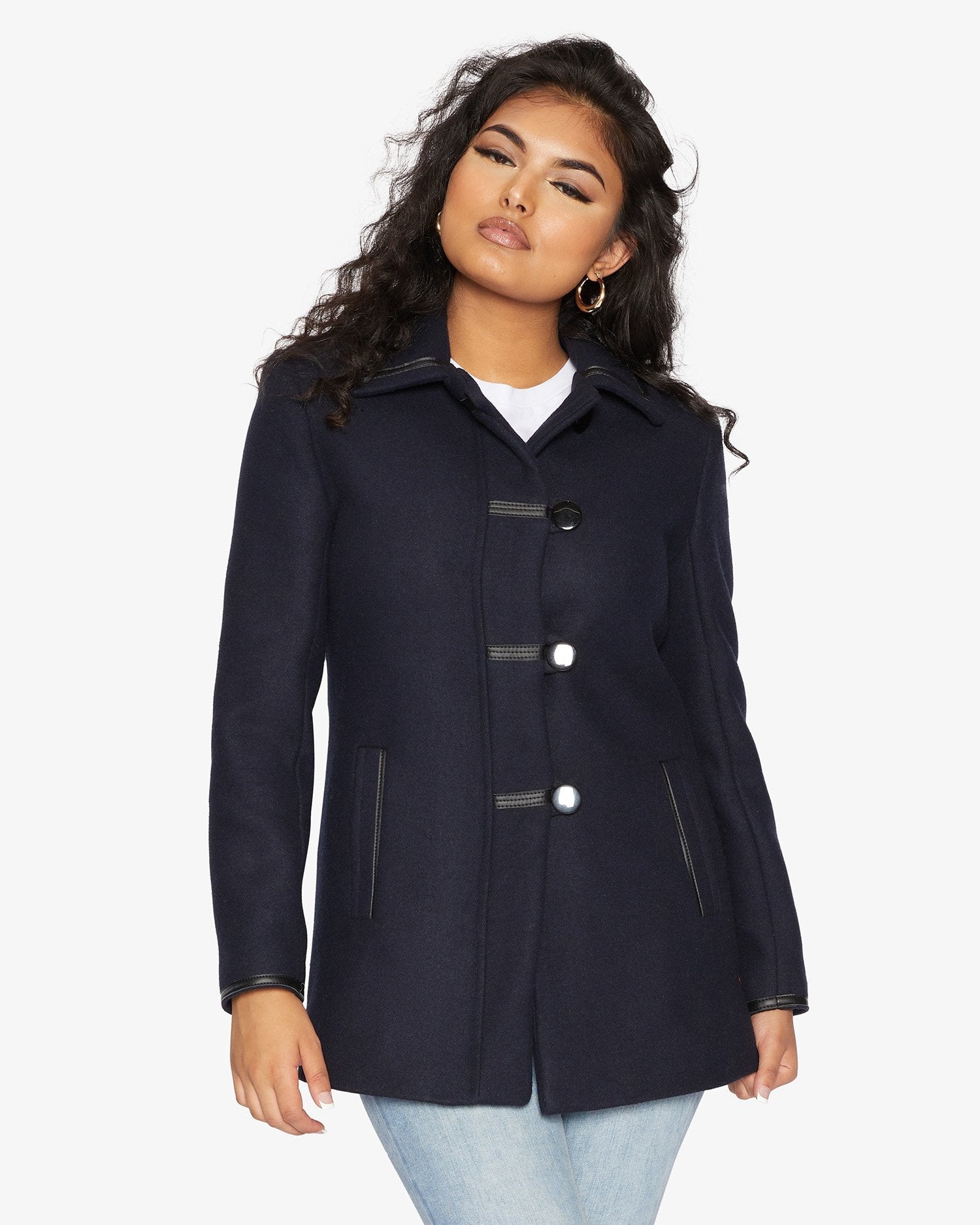 Wool Blend Contrast Trim Coat (1920) MADE IN UK - Great Hall Collections House