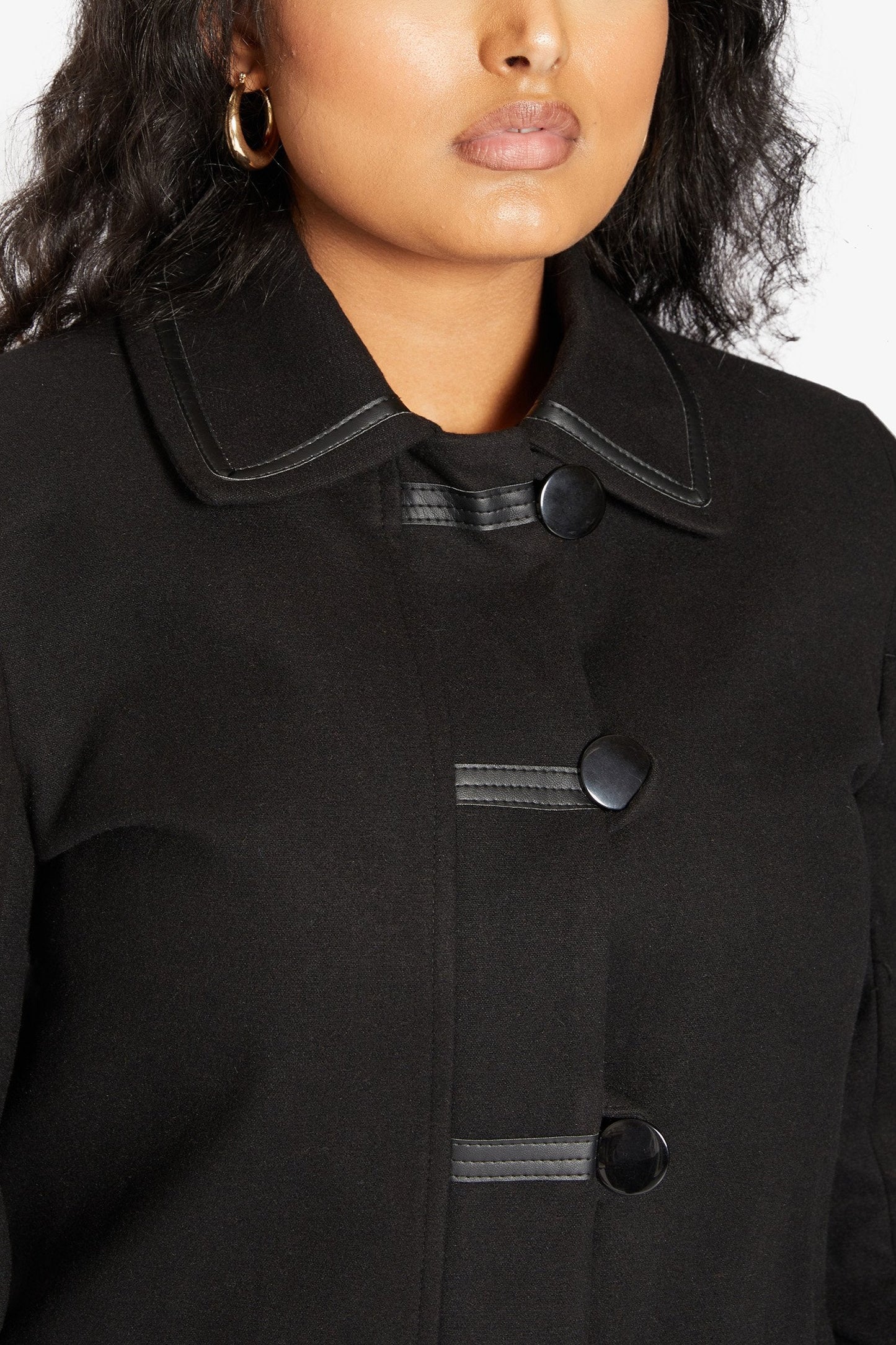 Wool Blend Contrast Trim Coat (1920) MADE IN UK - Great Hall Collections House