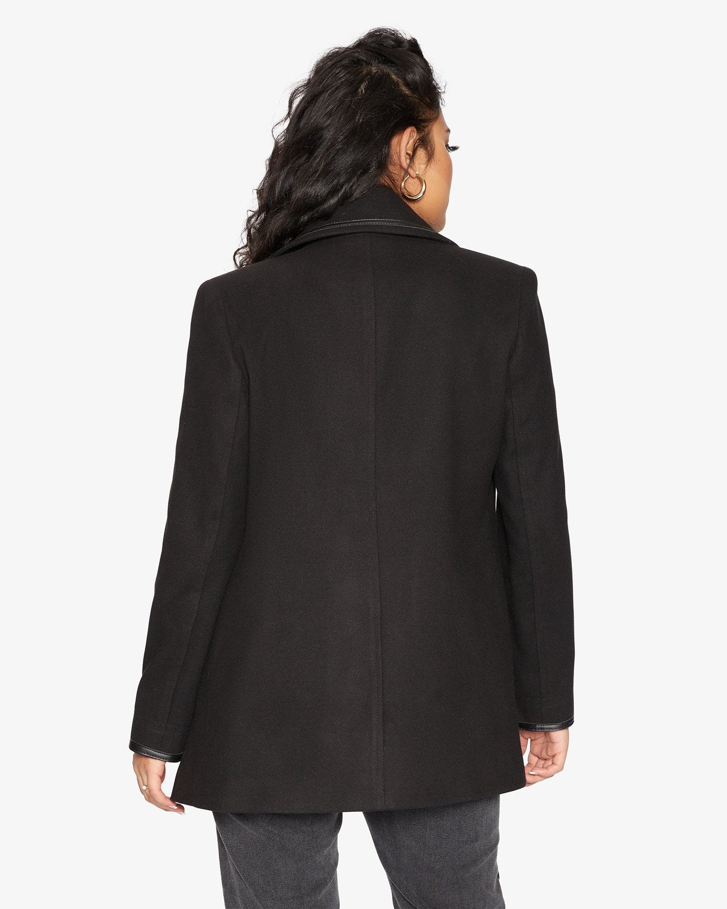 Wool Blend Contrast Trim Coat (1920) MADE IN UK - Great Hall Collections House