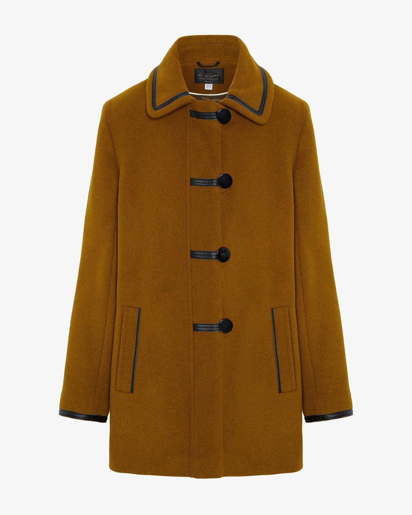 Wool Blend Contrast Trim Coat (1920) MADE IN UK - Great Hall Collections House