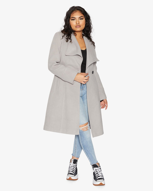 Waterfall Lapel Double Breasted Duster Coat - Great Hall Collections House