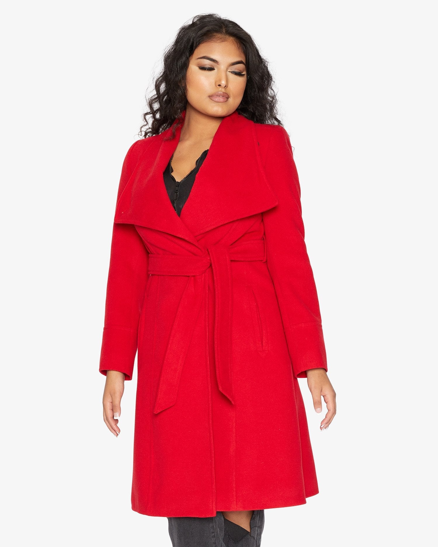 Waterfall Lapel Double Breasted Duster Coat - Great Hall Collections House