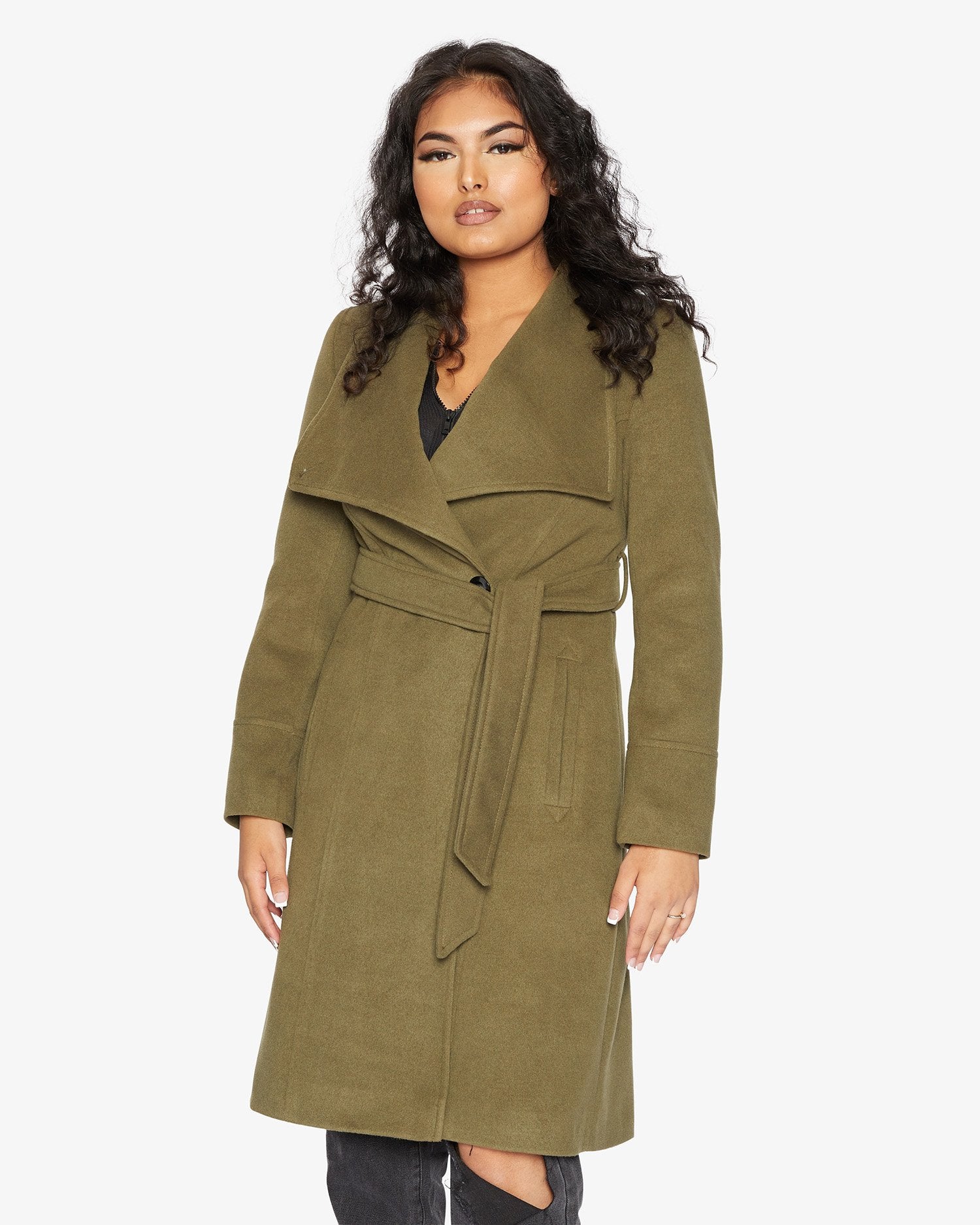 Waterfall Lapel Double Breasted Duster Coat - Great Hall Collections House