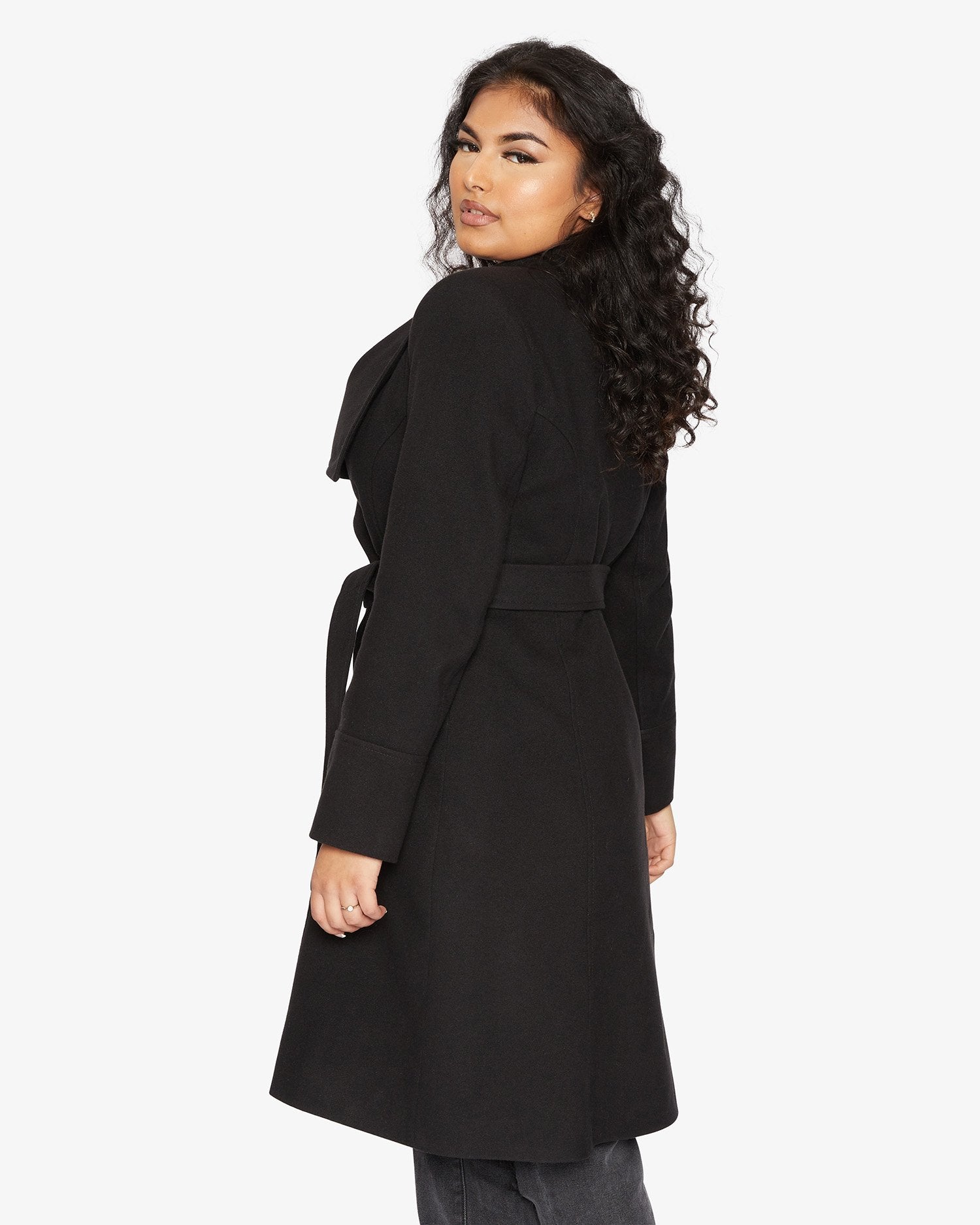 Waterfall Lapel Double Breasted Duster Coat - Great Hall Collections House