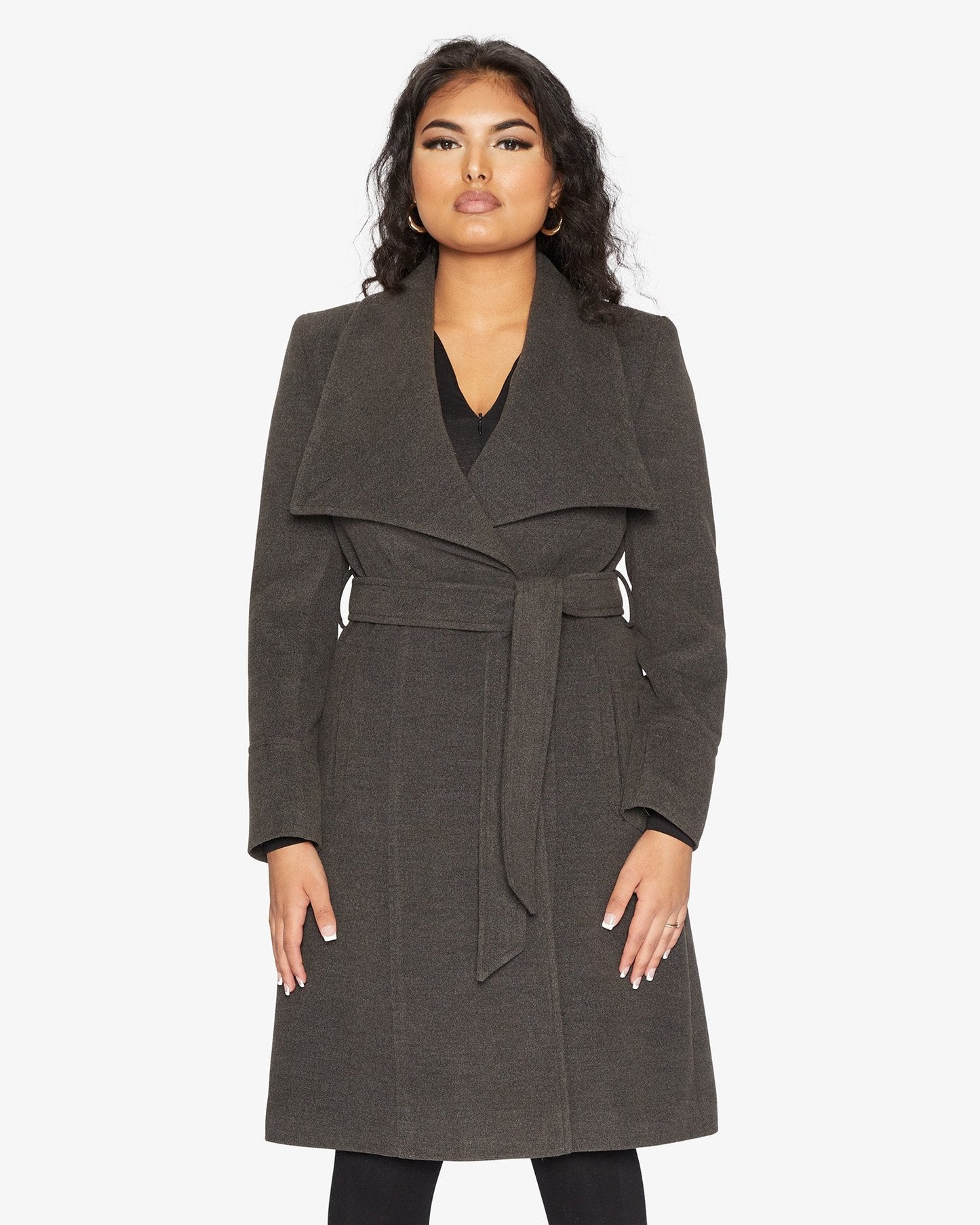 Waterfall Lapel Double Breasted Duster Coat - Great Hall Collections House