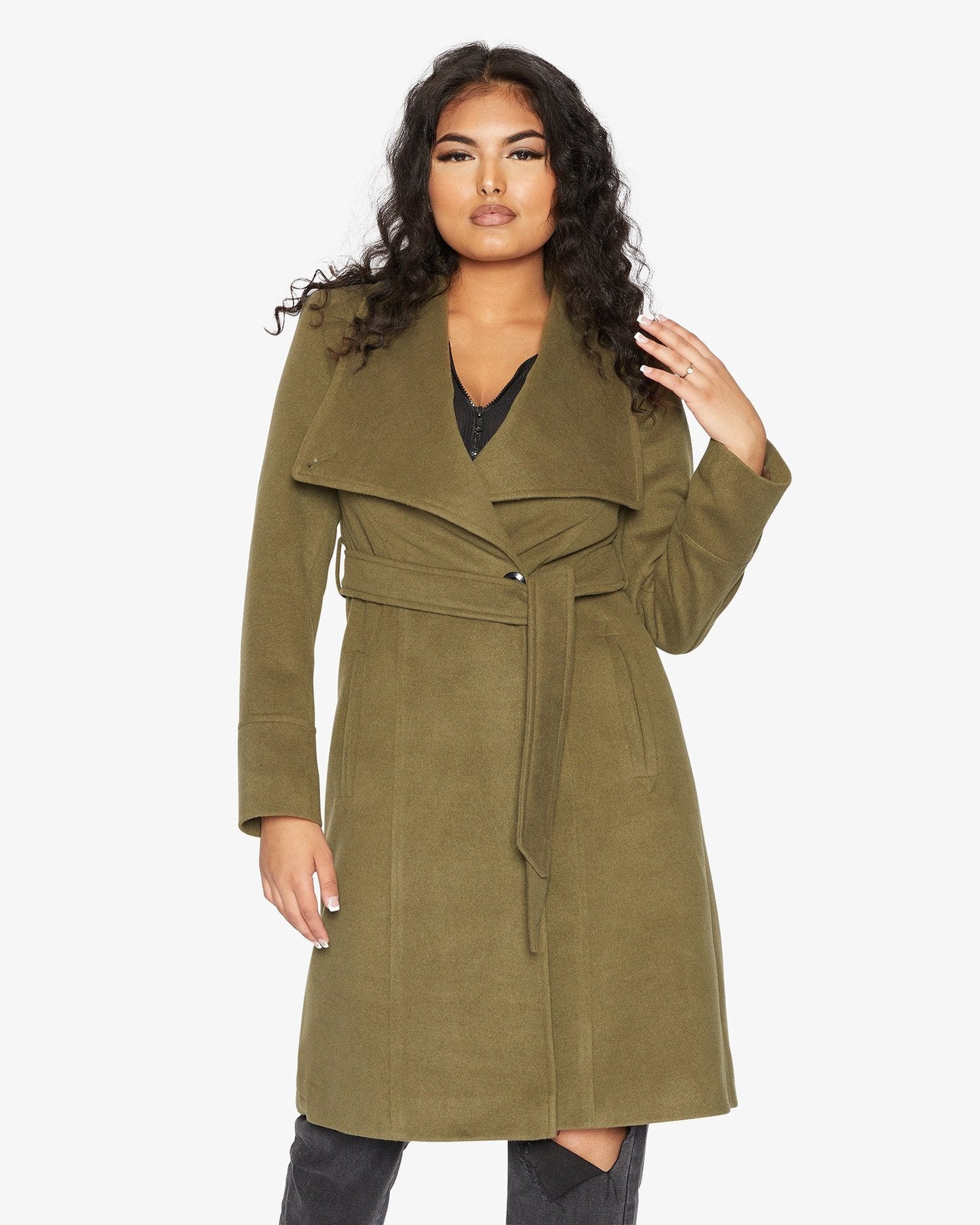 Waterfall Lapel Double Breasted Duster Coat - Great Hall Collections House