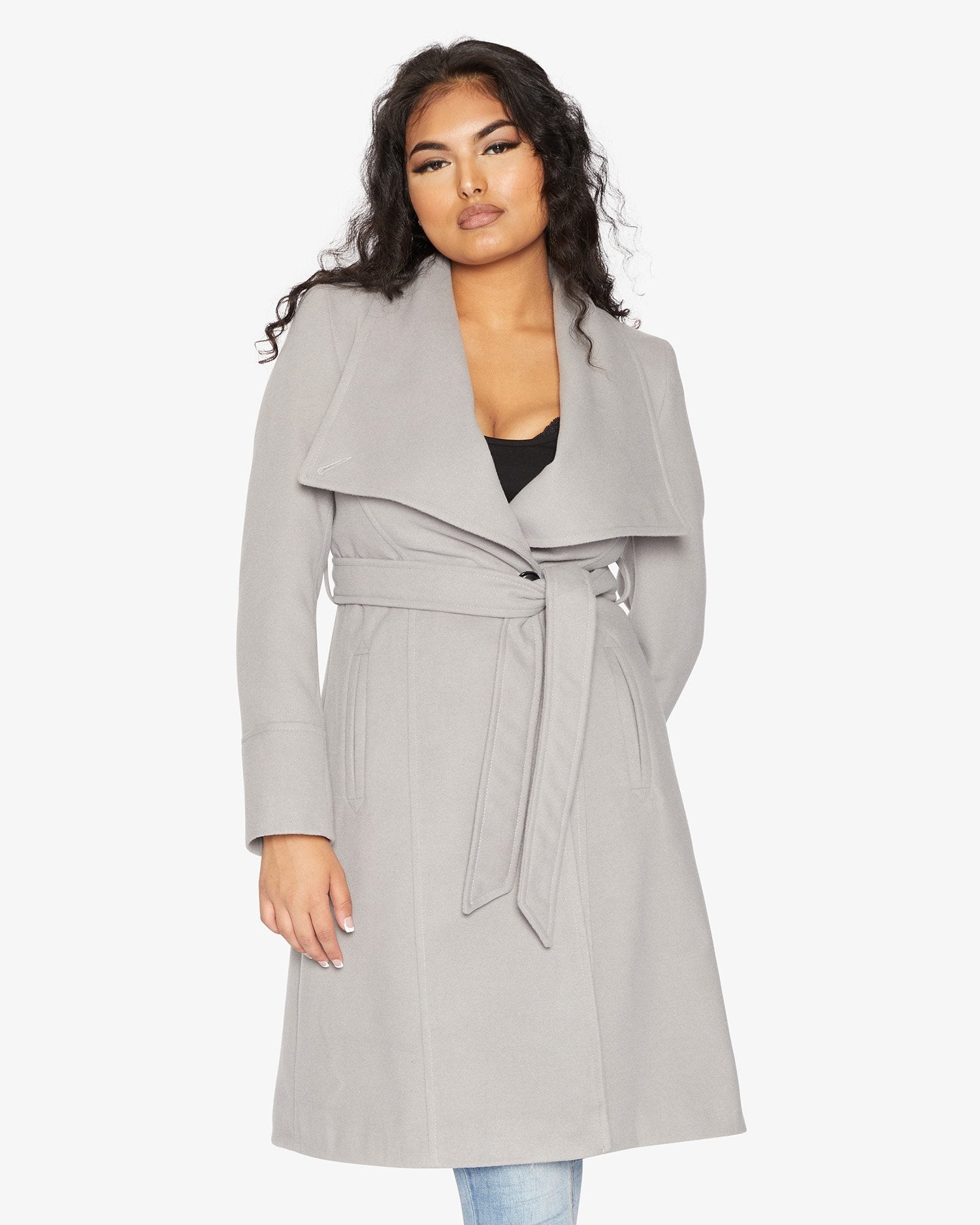 Waterfall Lapel Double Breasted Duster Coat - Great Hall Collections House