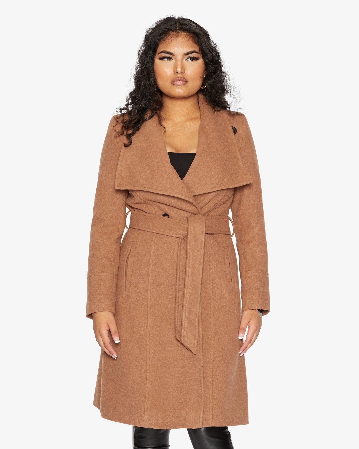 Waterfall Lapel Double Breasted Duster Coat - Great Hall Collections House