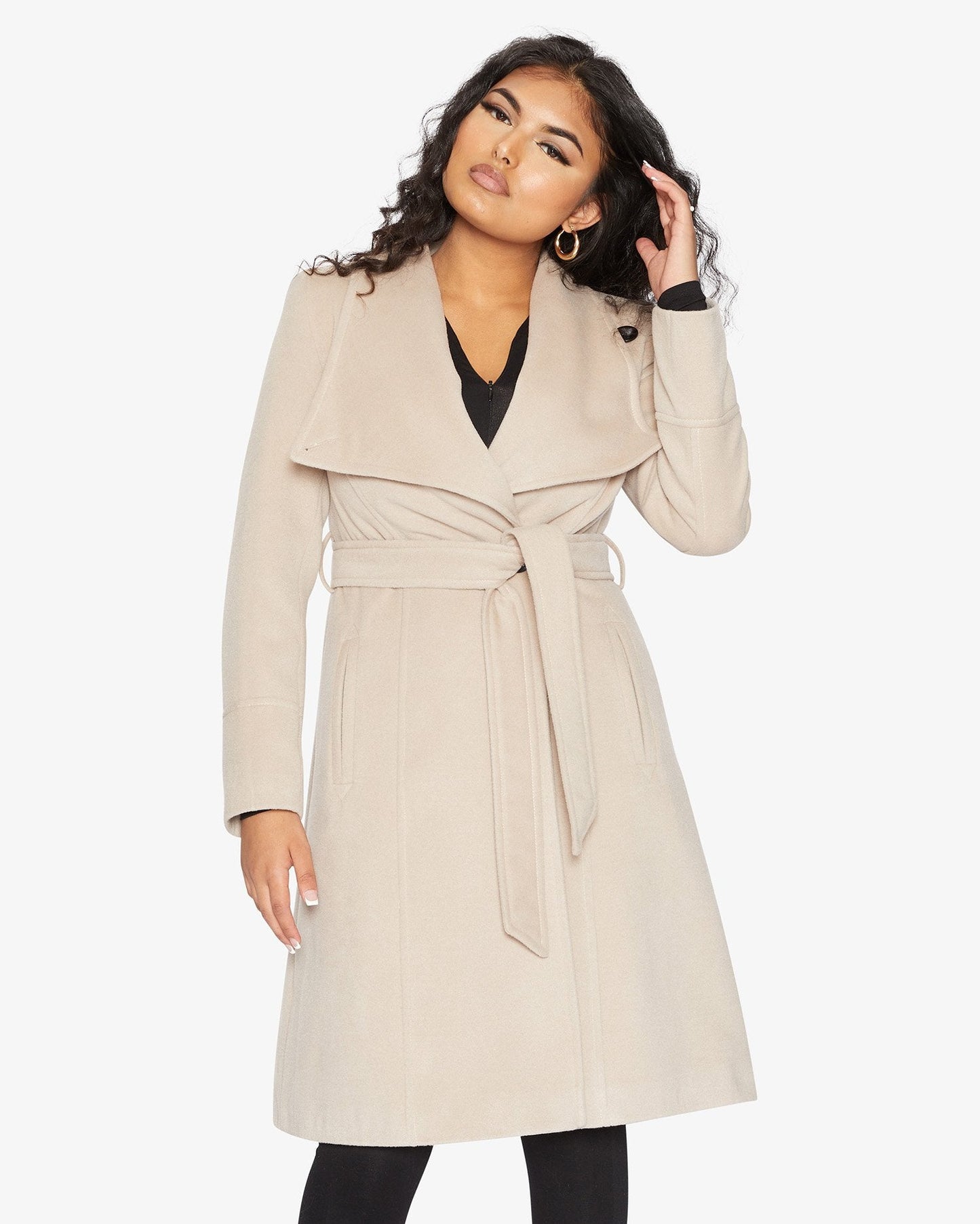 Waterfall Lapel Double Breasted Duster Coat - Great Hall Collections House