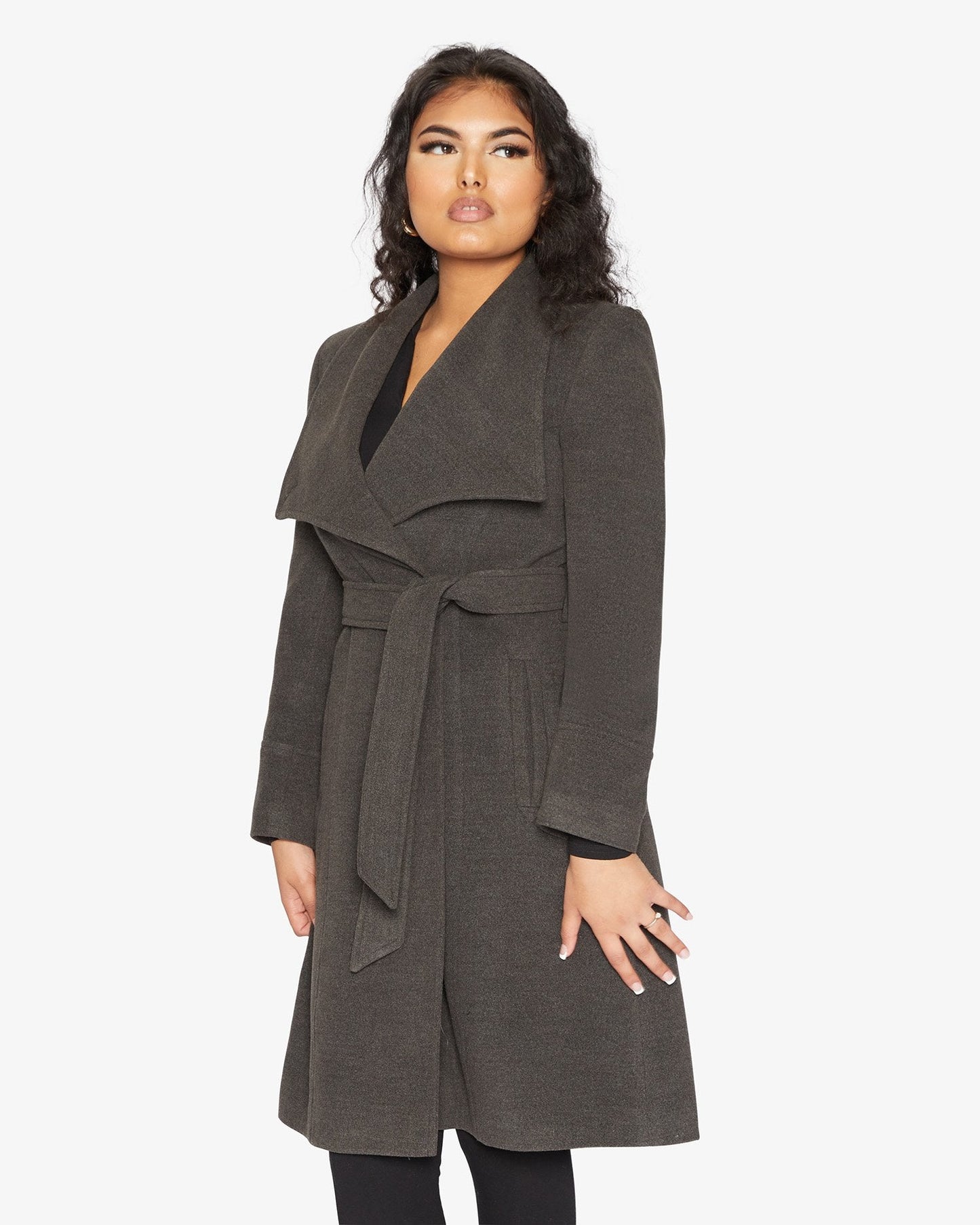 Waterfall Lapel Double Breasted Duster Coat - Great Hall Collections House