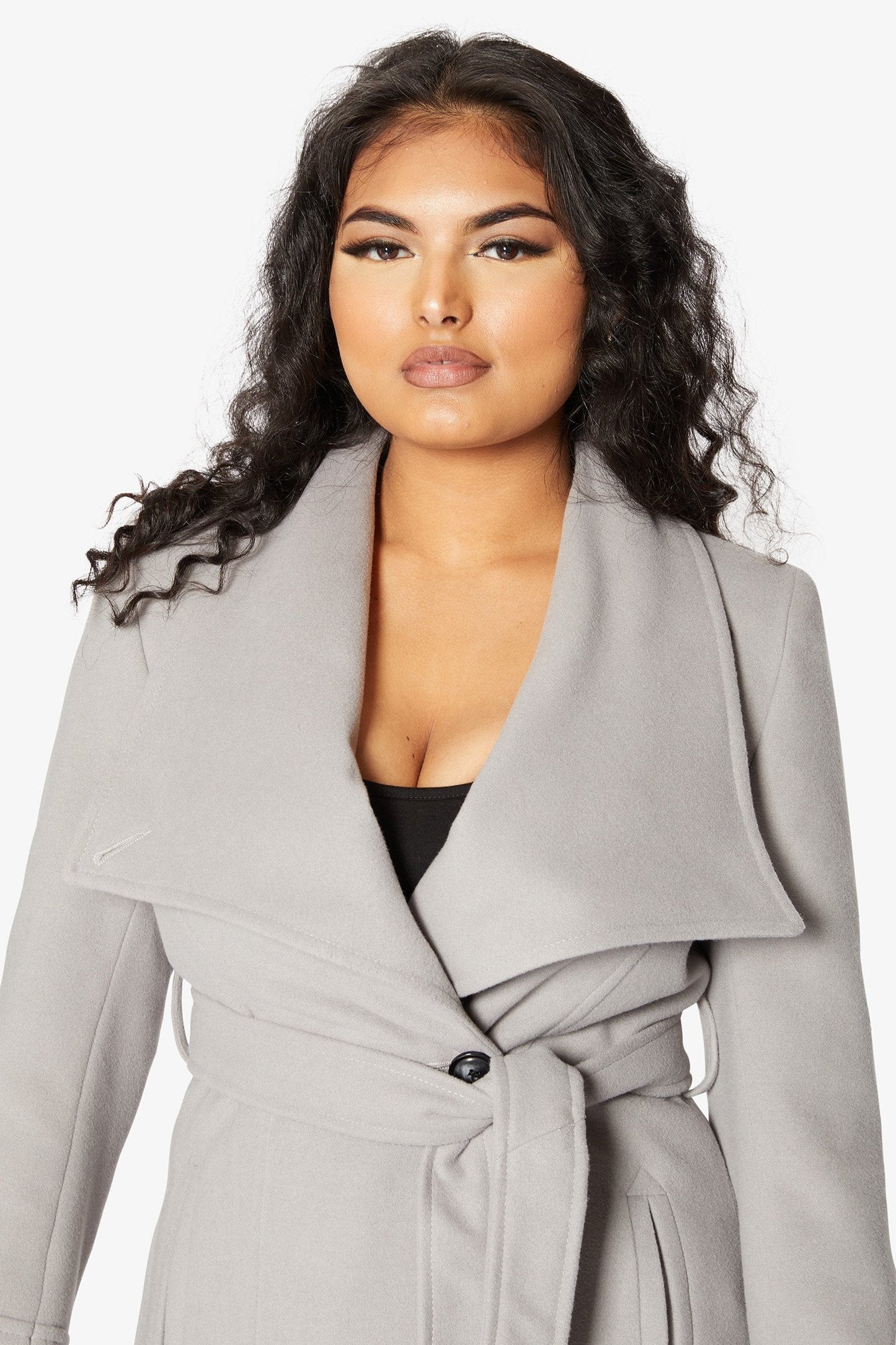 Waterfall Lapel Double Breasted Duster Coat - Great Hall Collections House