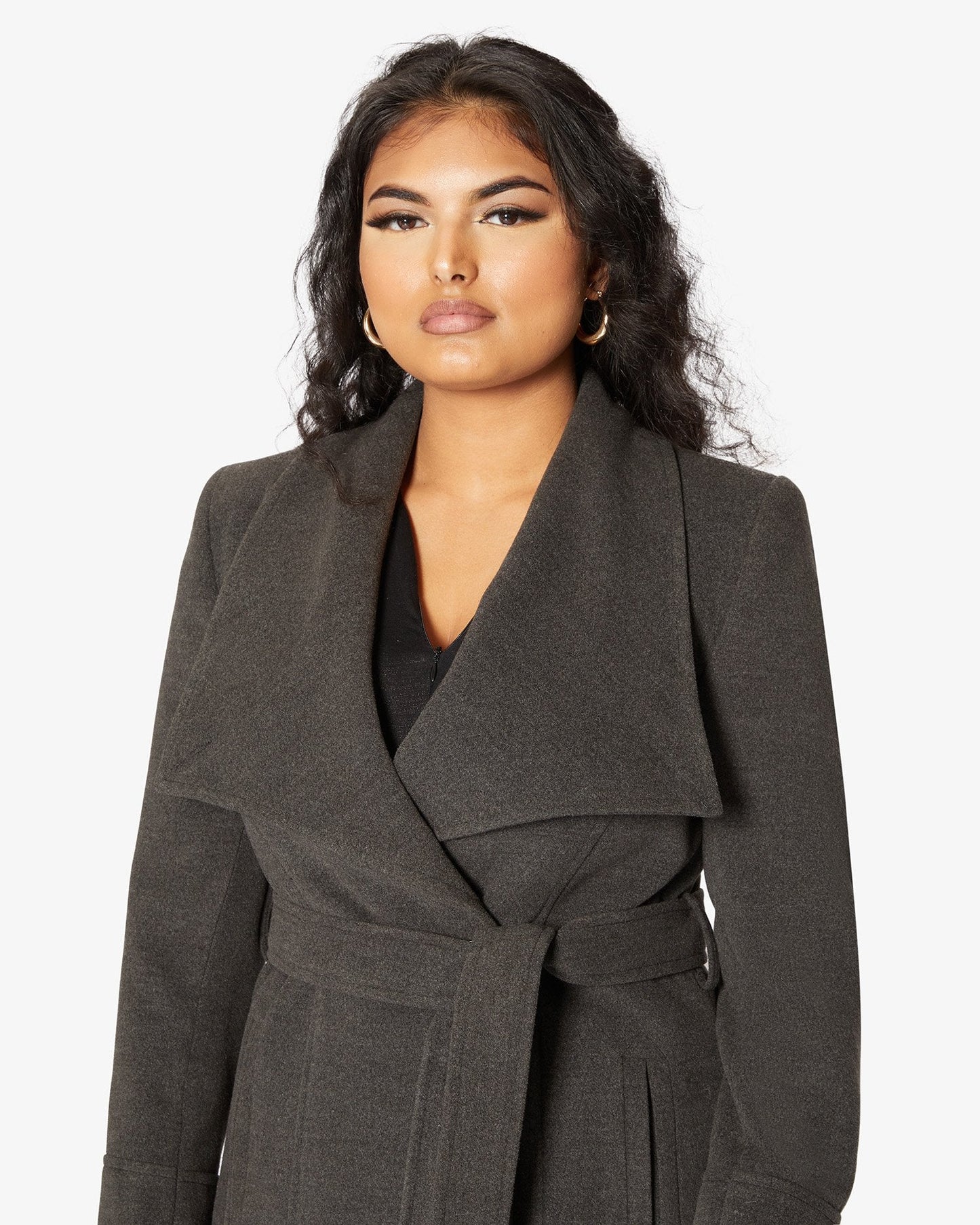 Waterfall Lapel Double Breasted Duster Coat - Great Hall Collections House