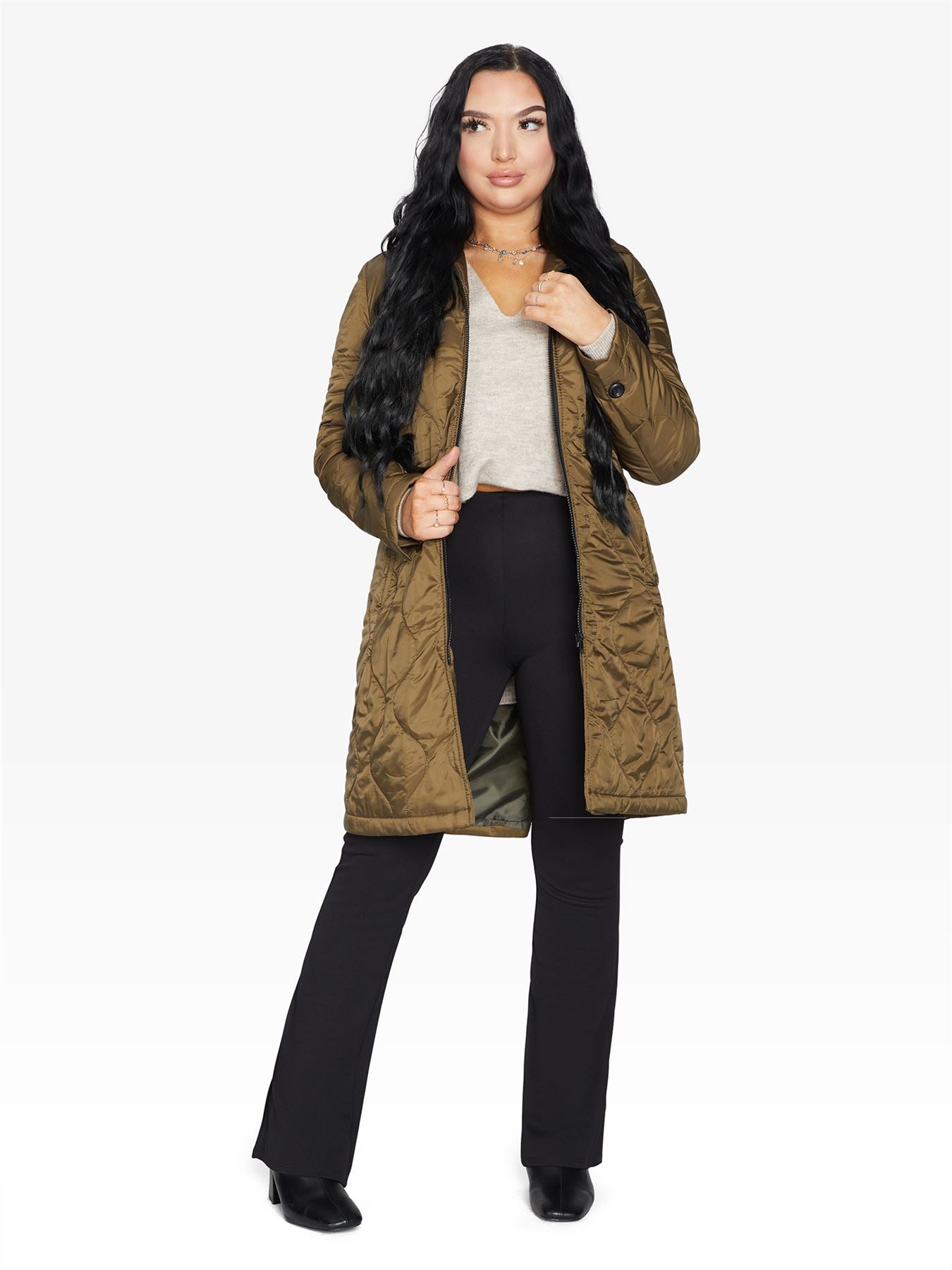 Padded Quilted Down Hooded Jacket made in UK - Great Hall Collections House