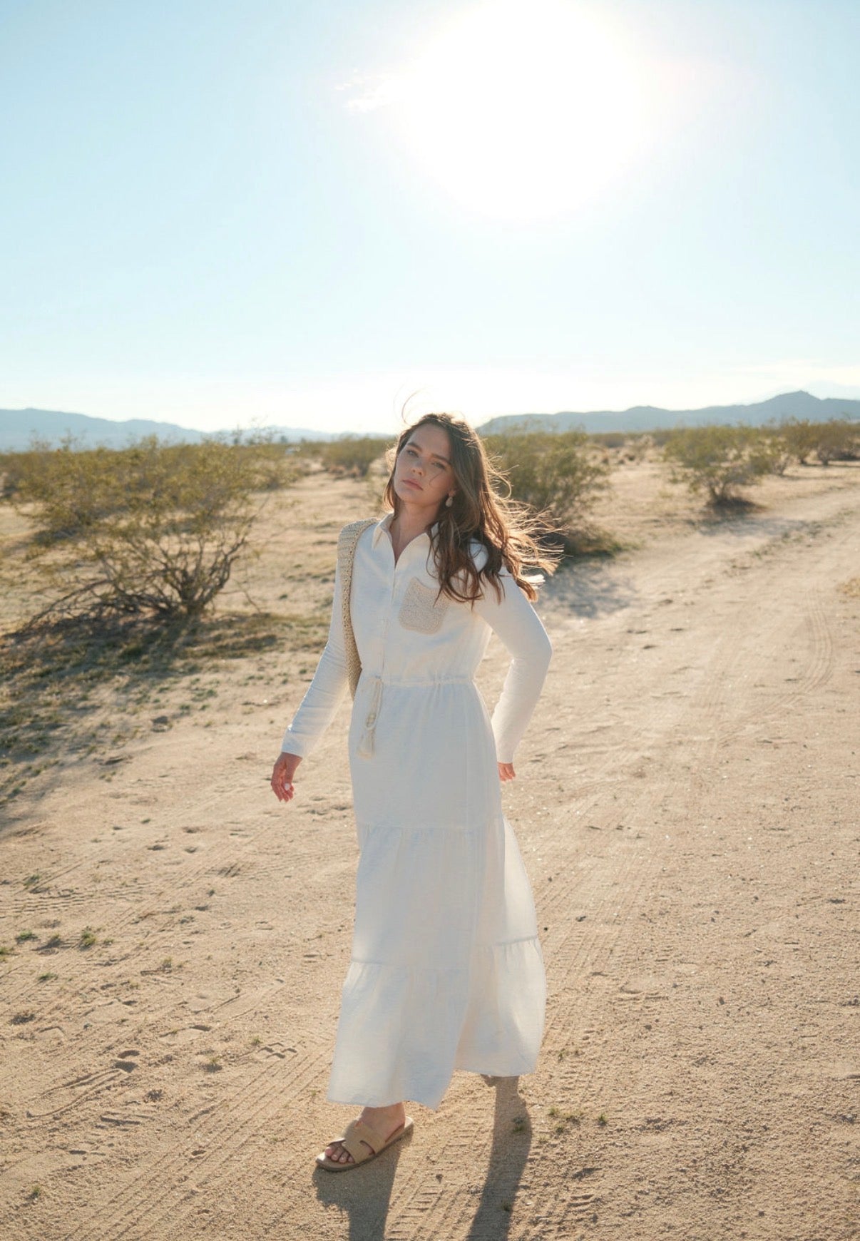 LINEN TASSEL DRESS