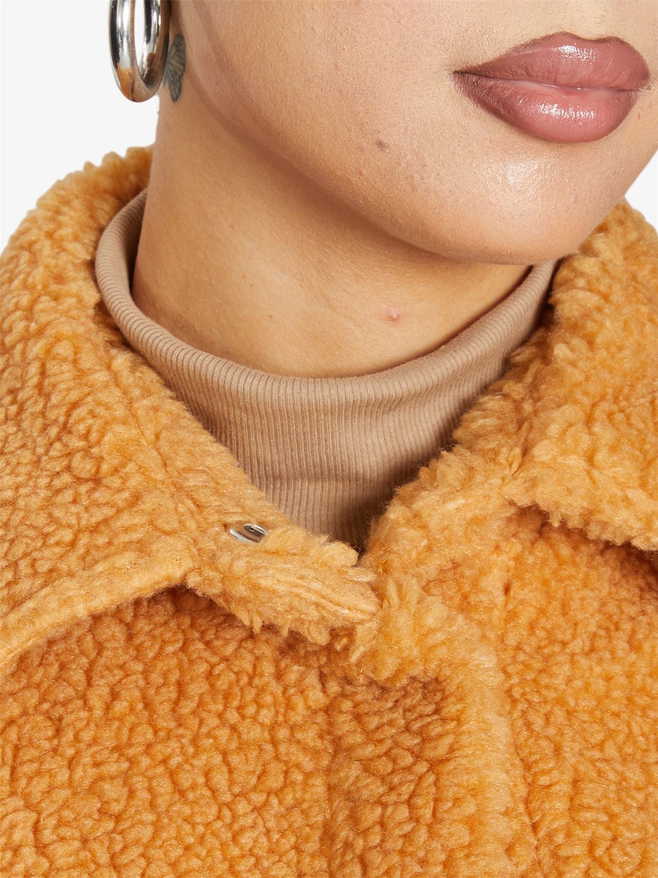 Oversized Patch Pocket Borg Teddy jacket made in uk - Great Hall Collections House