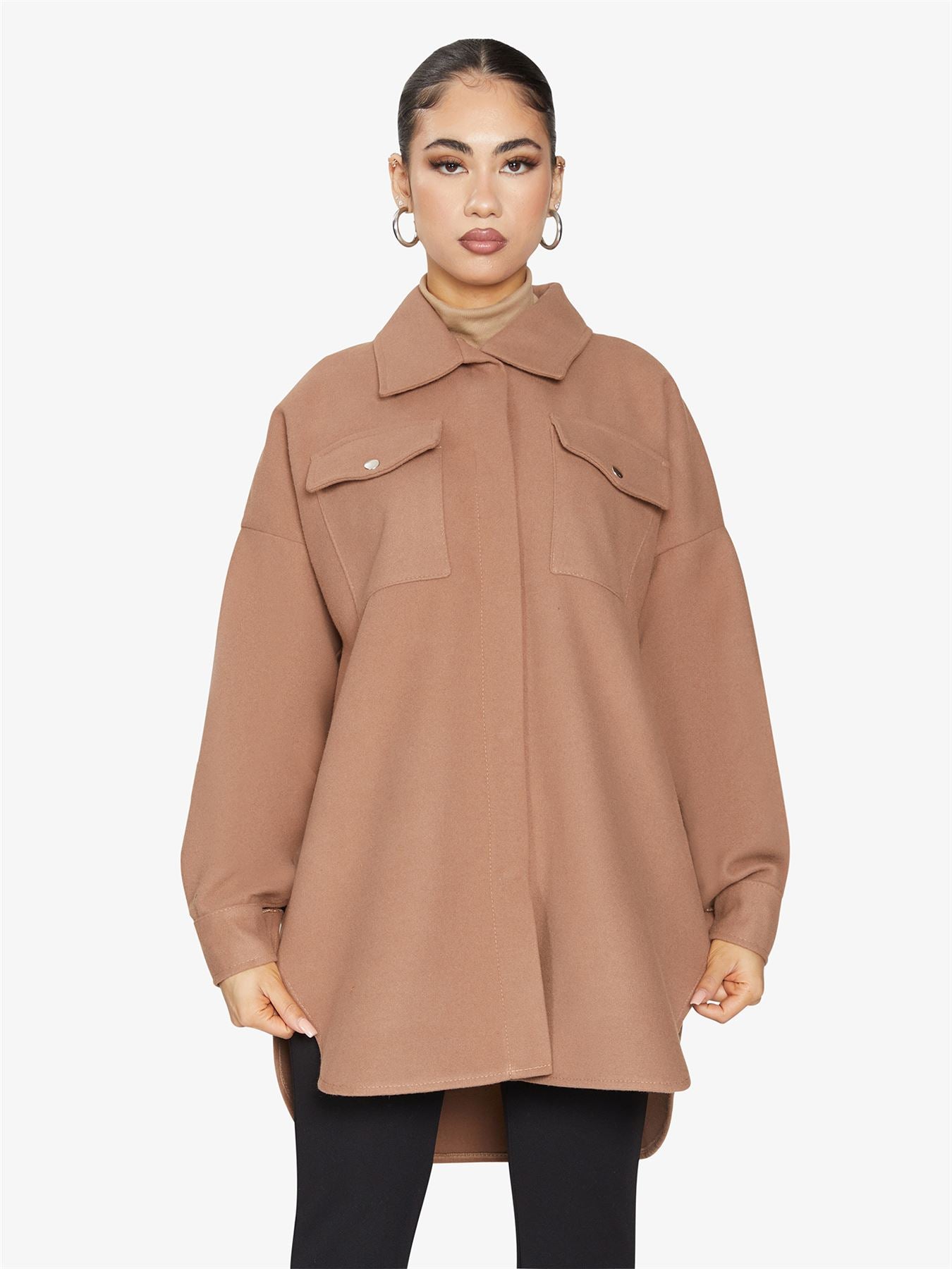 Oversized Stud Button jacket made in UK - Great Hall Collections House