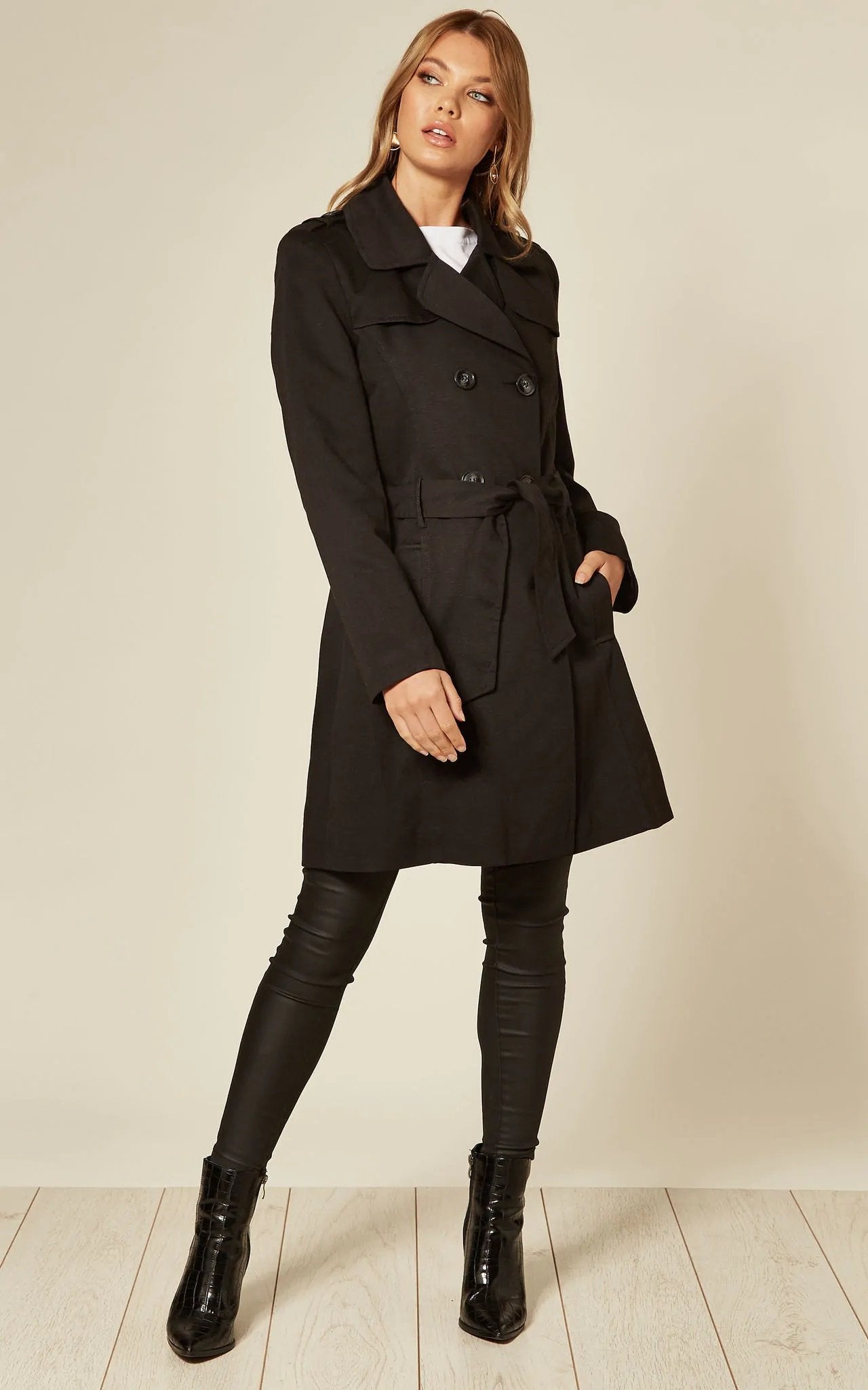 Spring/Summer Military Double Breasted Trench Coat (9049-SP) - Great Hall Collections House