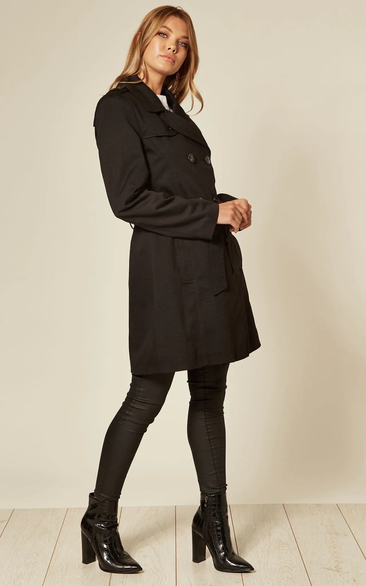 Spring/Summer Military Double Breasted Trench Coat (9049-SP) - Great Hall Collections House
