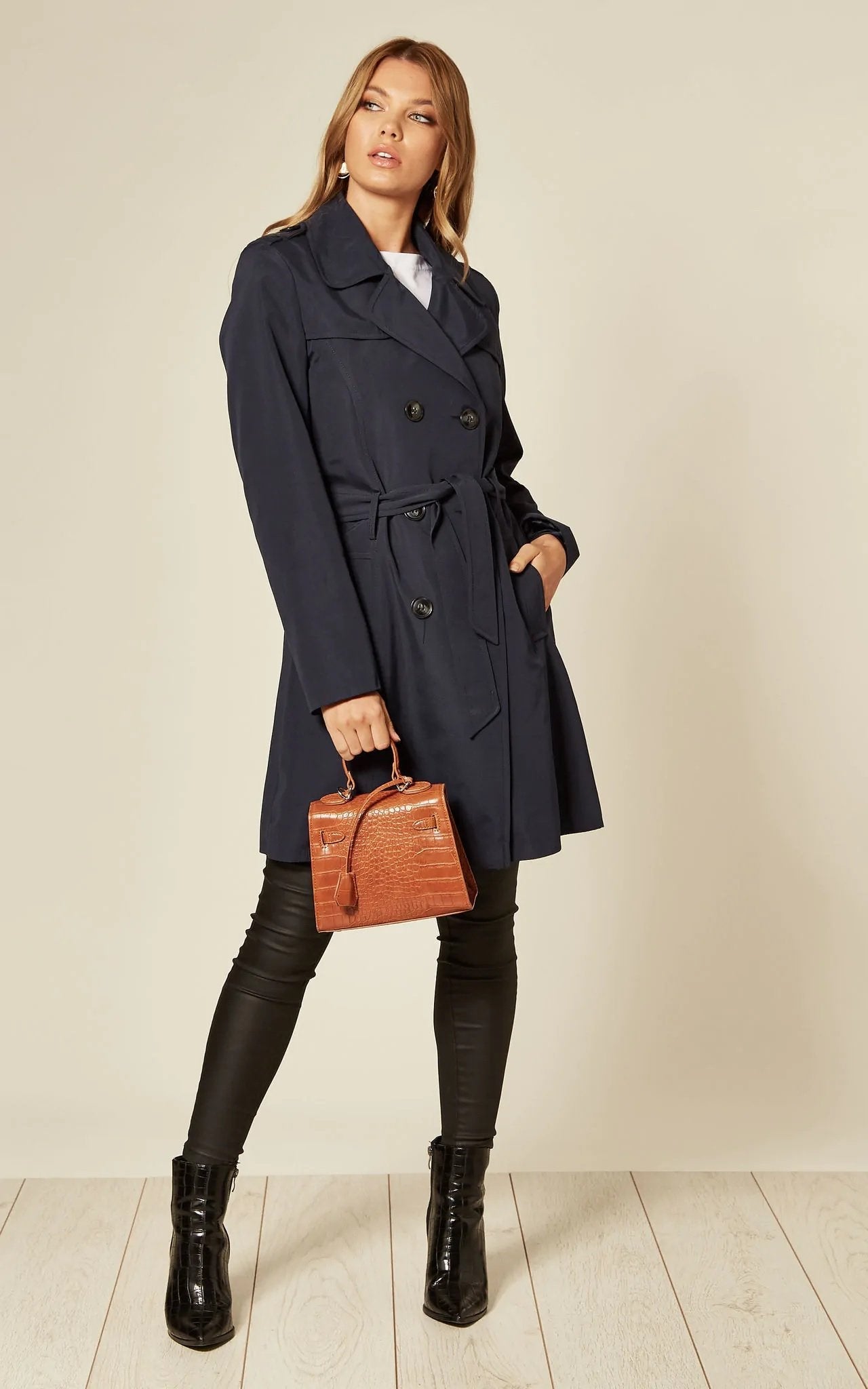 Spring/Summer Military Double Breasted Trench Coat (9049-SP) - Great Hall Collections House