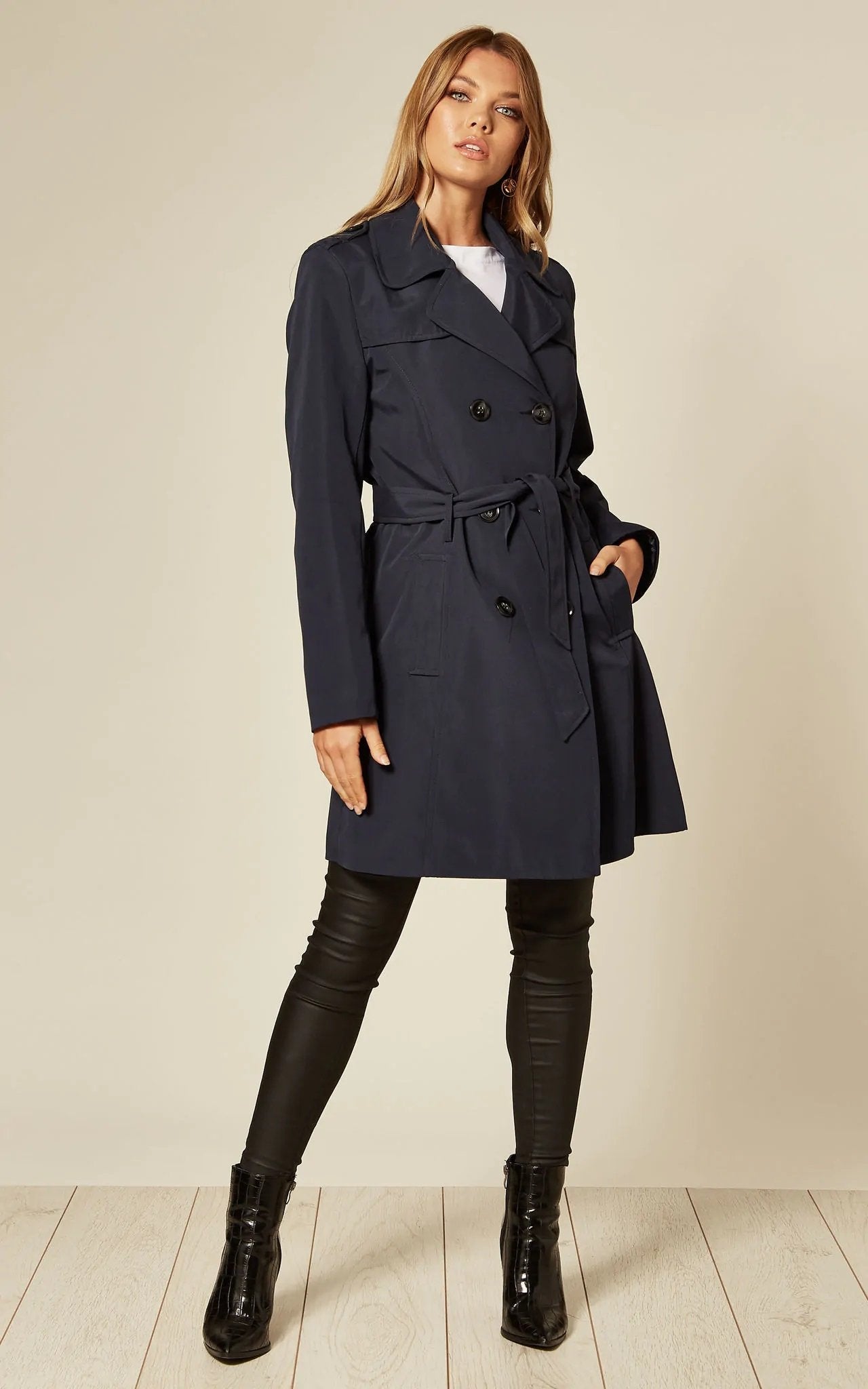 Spring/Summer Military Double Breasted Trench Coat (9049-SP) - Great Hall Collections House