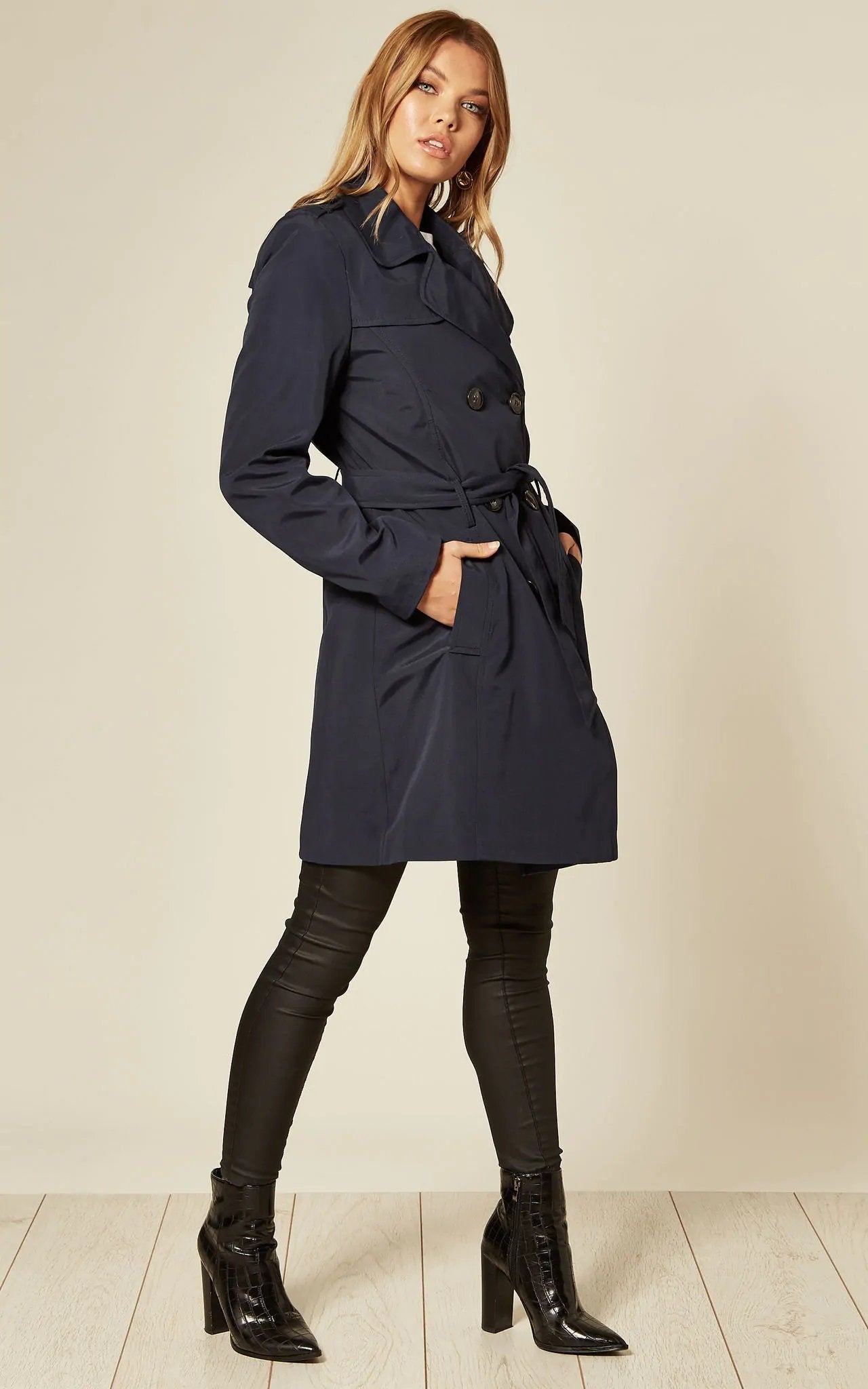 Spring/Summer Military Double Breasted Trench Coat (9049-SP) - Great Hall Collections House