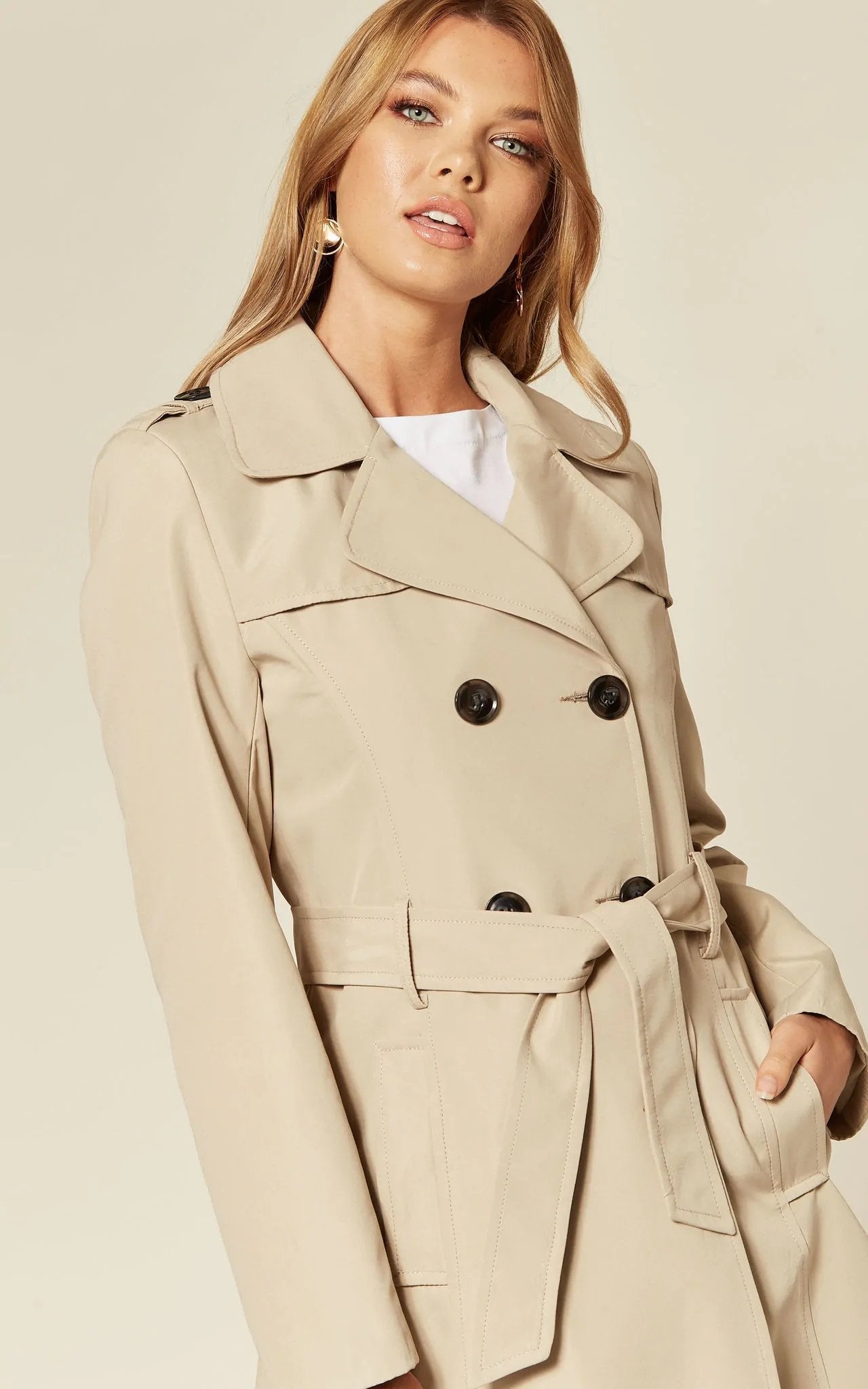 Spring/Summer Military Double Breasted Trench Coat (9049-SP) - Great Hall Collections House