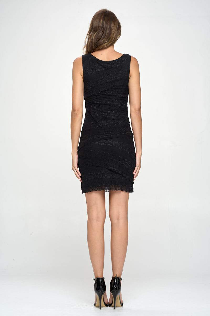 Elegant Layered Lace Bodycon Dress - Great Hall Collections House