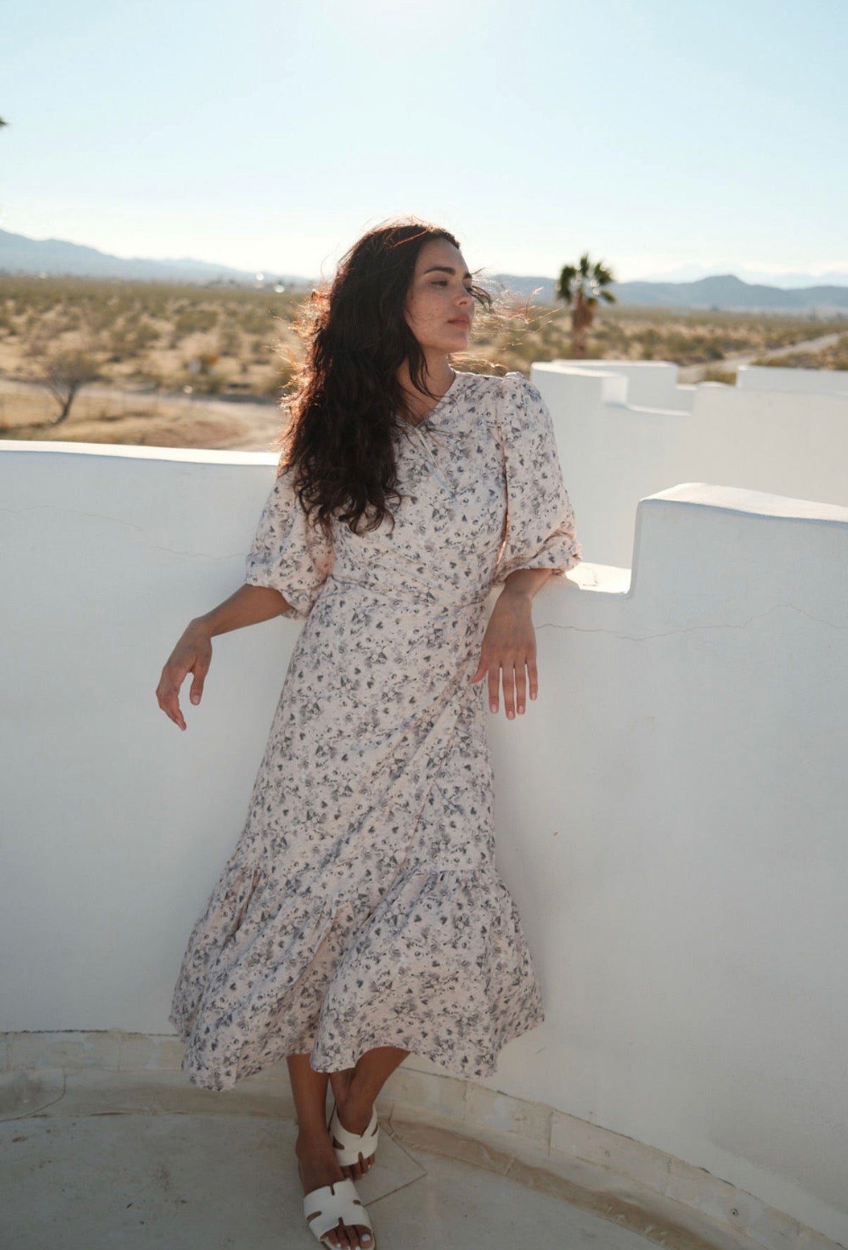 PRINT WRAP DRESS