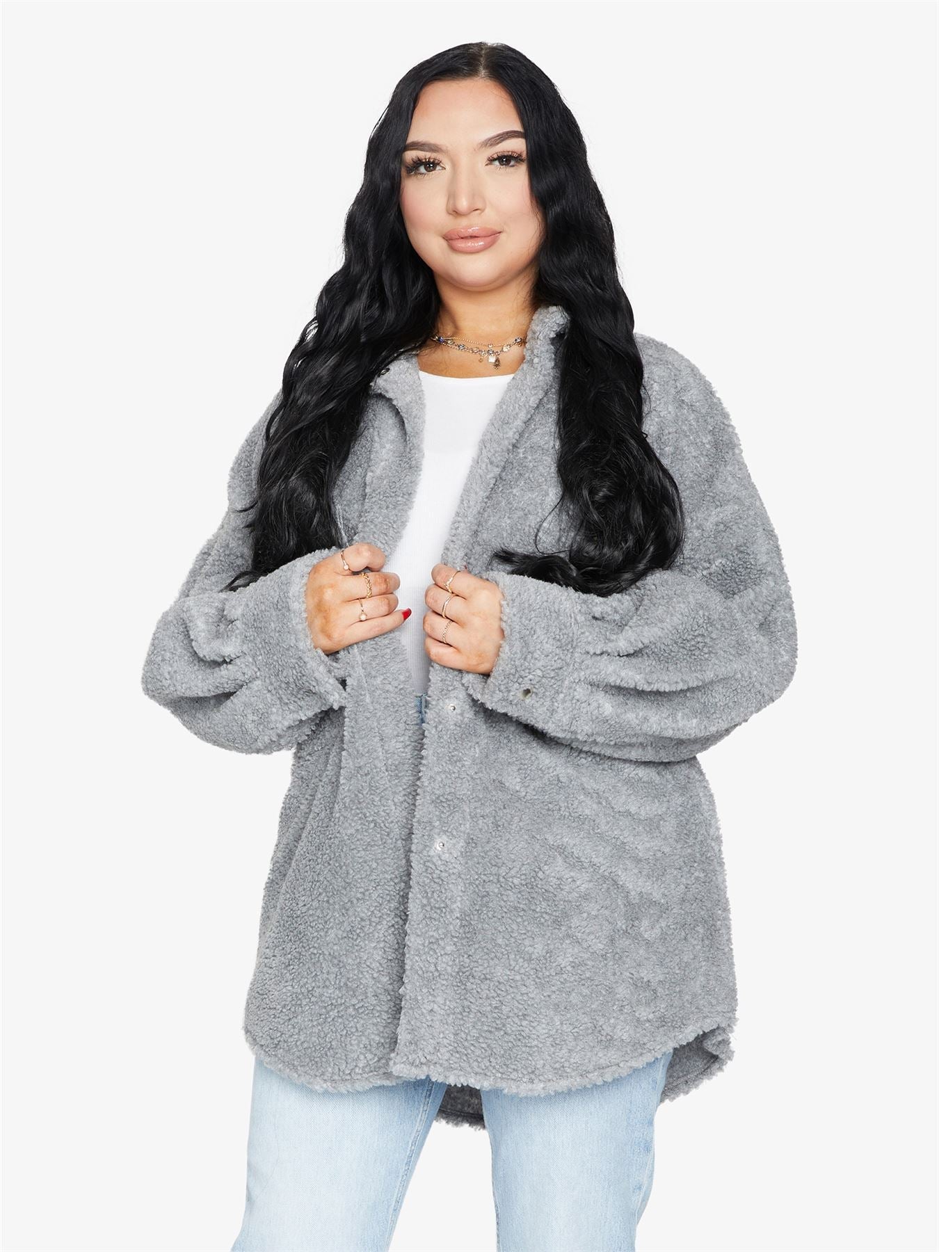 Oversized Patch Pocket Borg Teddy jacket made in uk - Great Hall Collections House