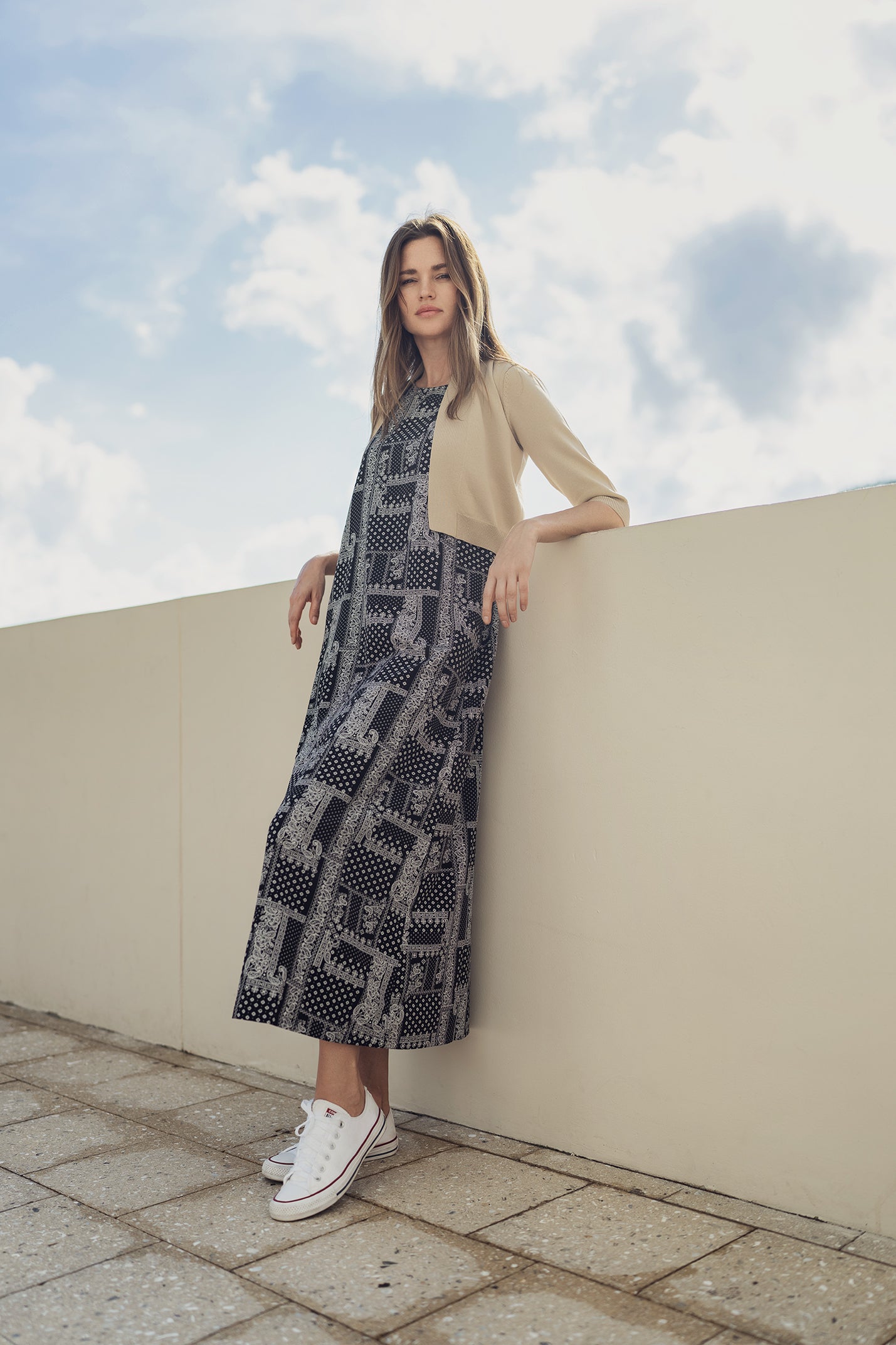 PAISLEY JUMPER IN NAVY