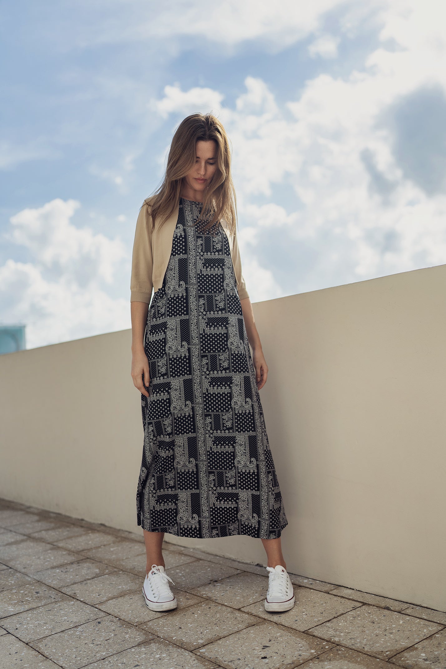 PAISLEY JUMPER IN NAVY