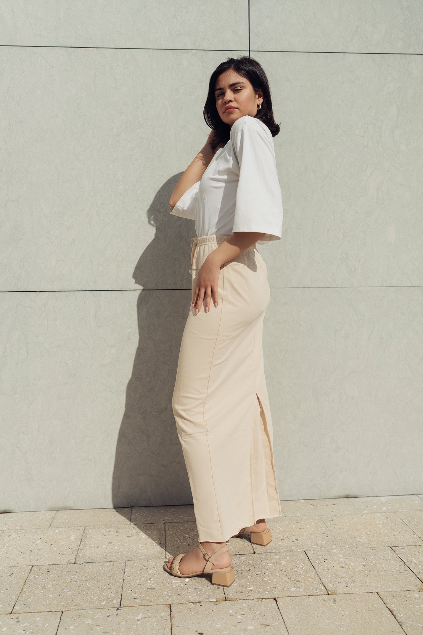 STRAIGHT JERSEY SKIRT