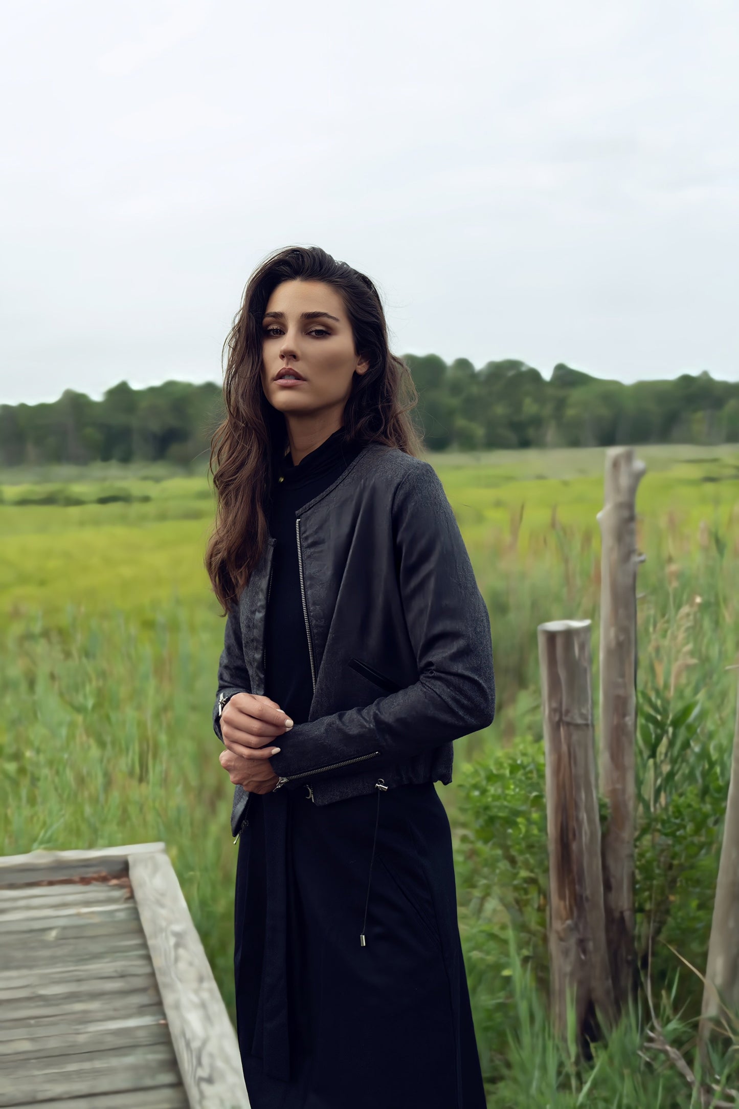 WOOL & LEATHER JACKET