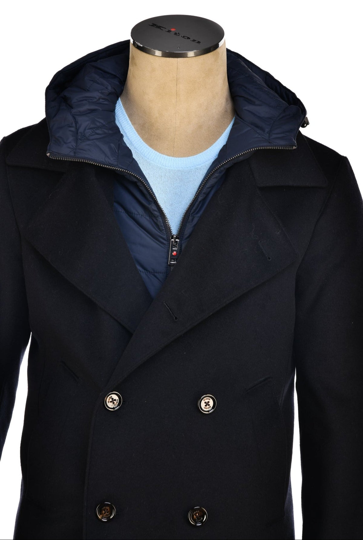Kired Double-Breasted Overcoat w/ Detachable Lining