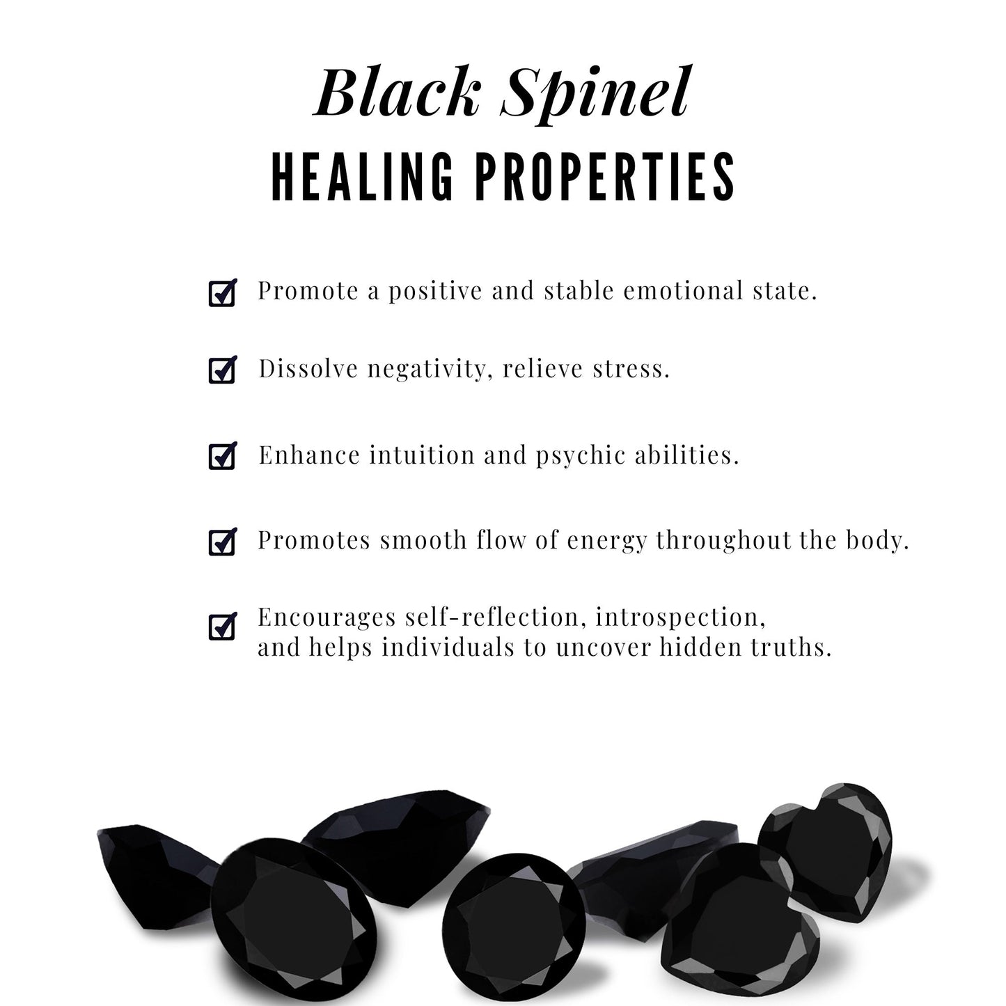 Certified Round Black Spinel Eternity Wedding Band