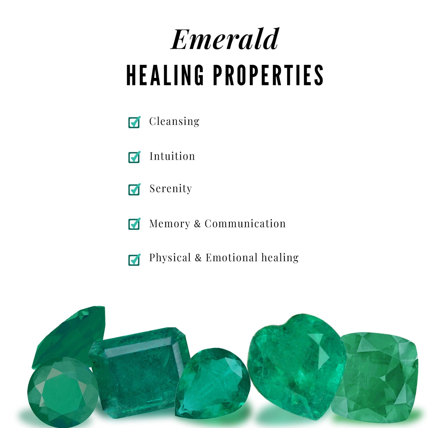Baguette Cut Natural Emerald Three Stone Ring
