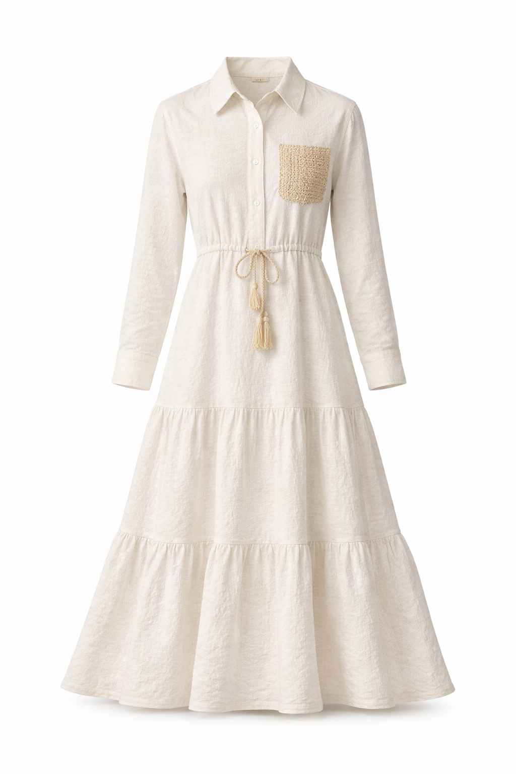 LINEN TASSEL DRESS