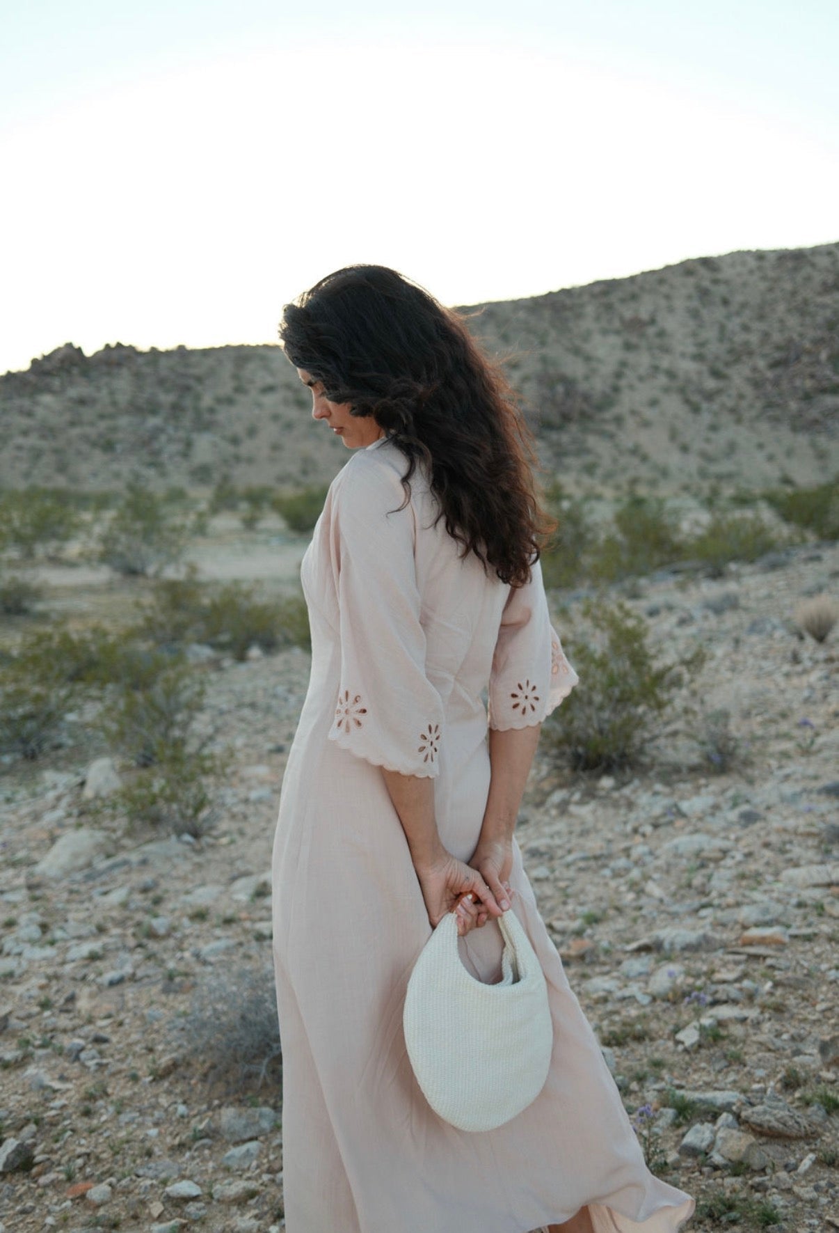 BLUSH EYELET DRESS