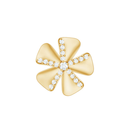 Modern Diamond Flower Earring for Helix Piercing