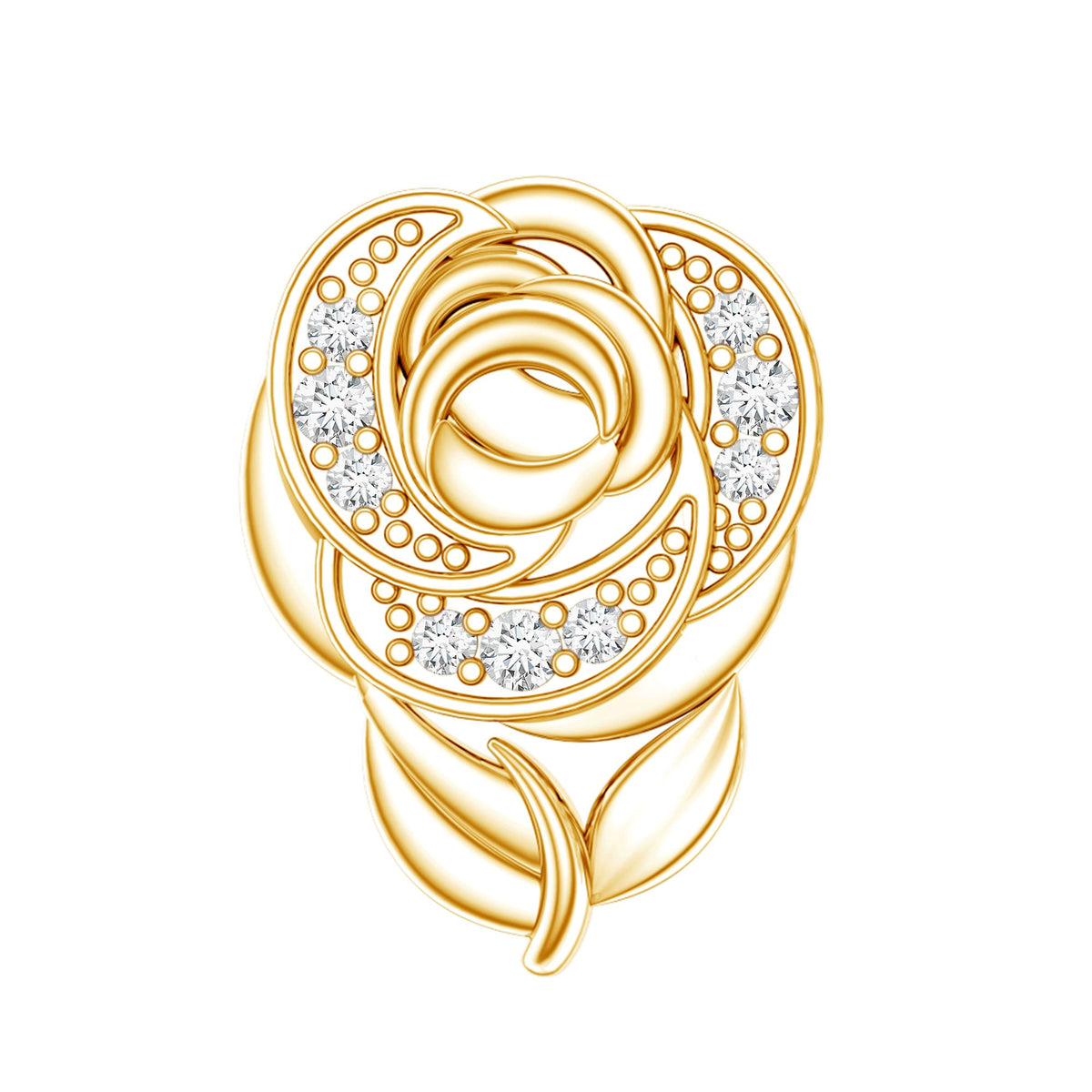 Nature Inspired Diamond Flower Helix Earring