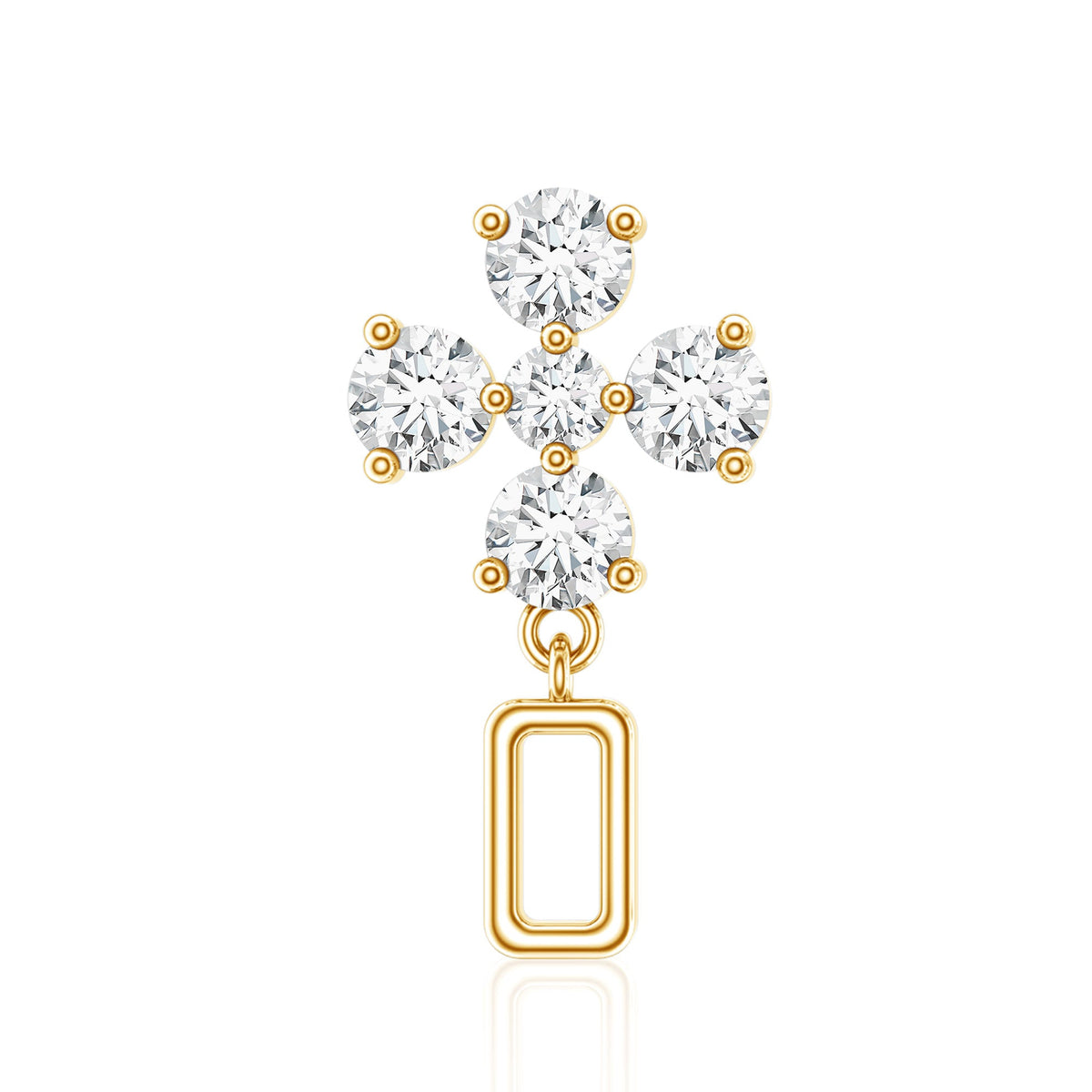 Simple Diamond Drop Earring for Helix Piercing