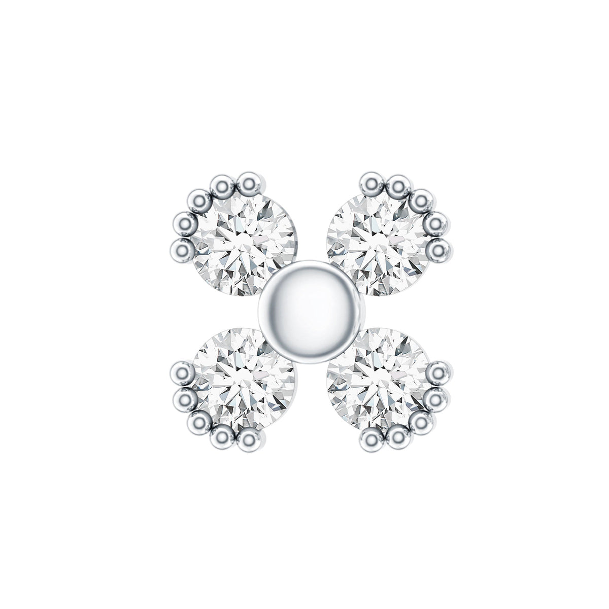 Round Diamond Minimal Helix Earring