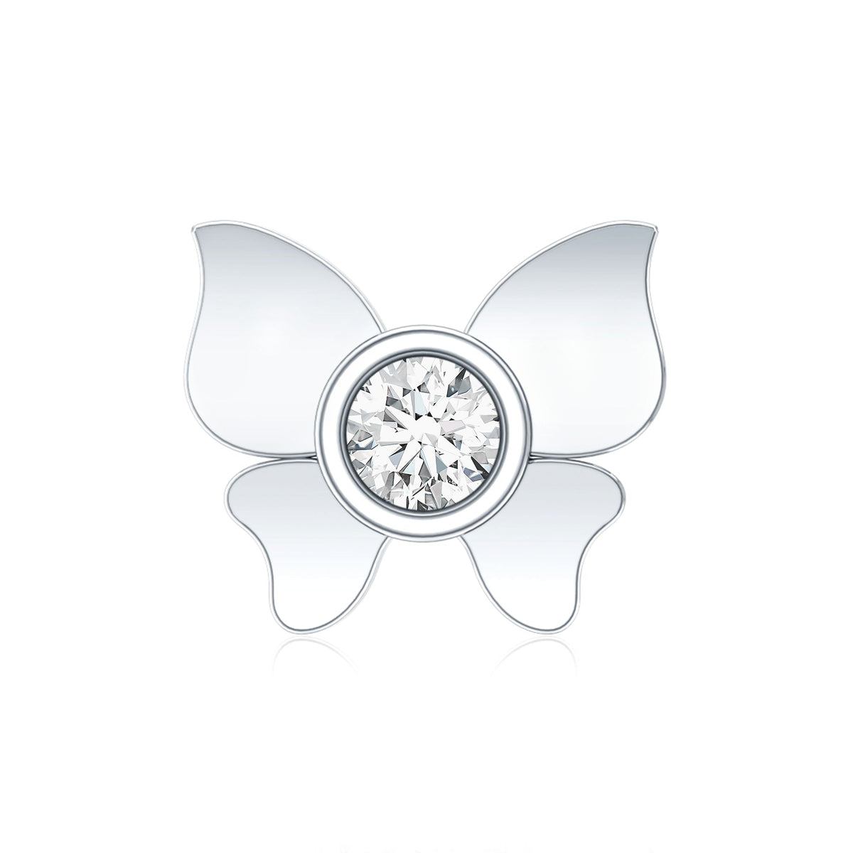 Diamond Butterfly Earring for Helix Piercing